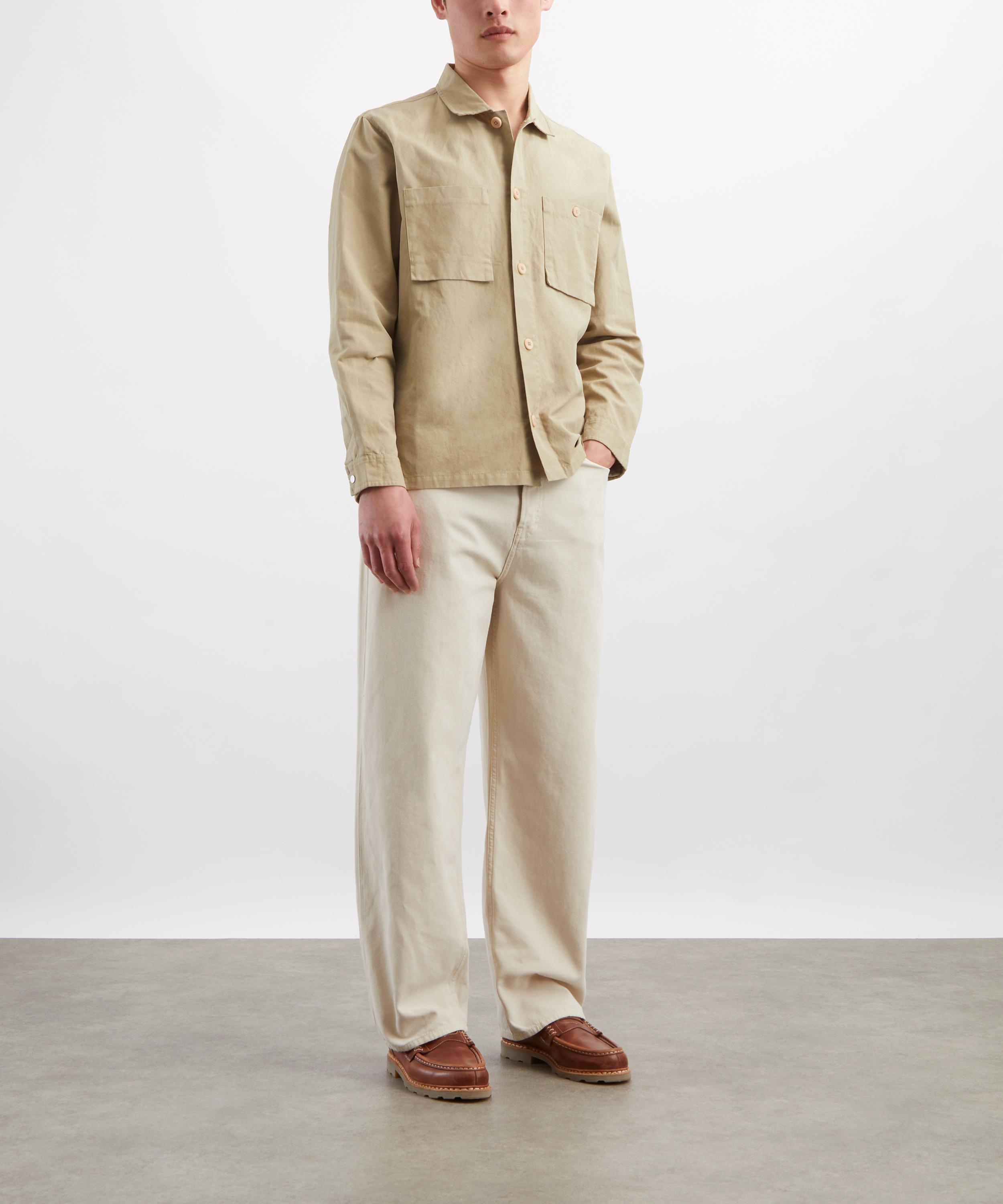 Folk - Patch Linen-Blend Overshirt image number 1