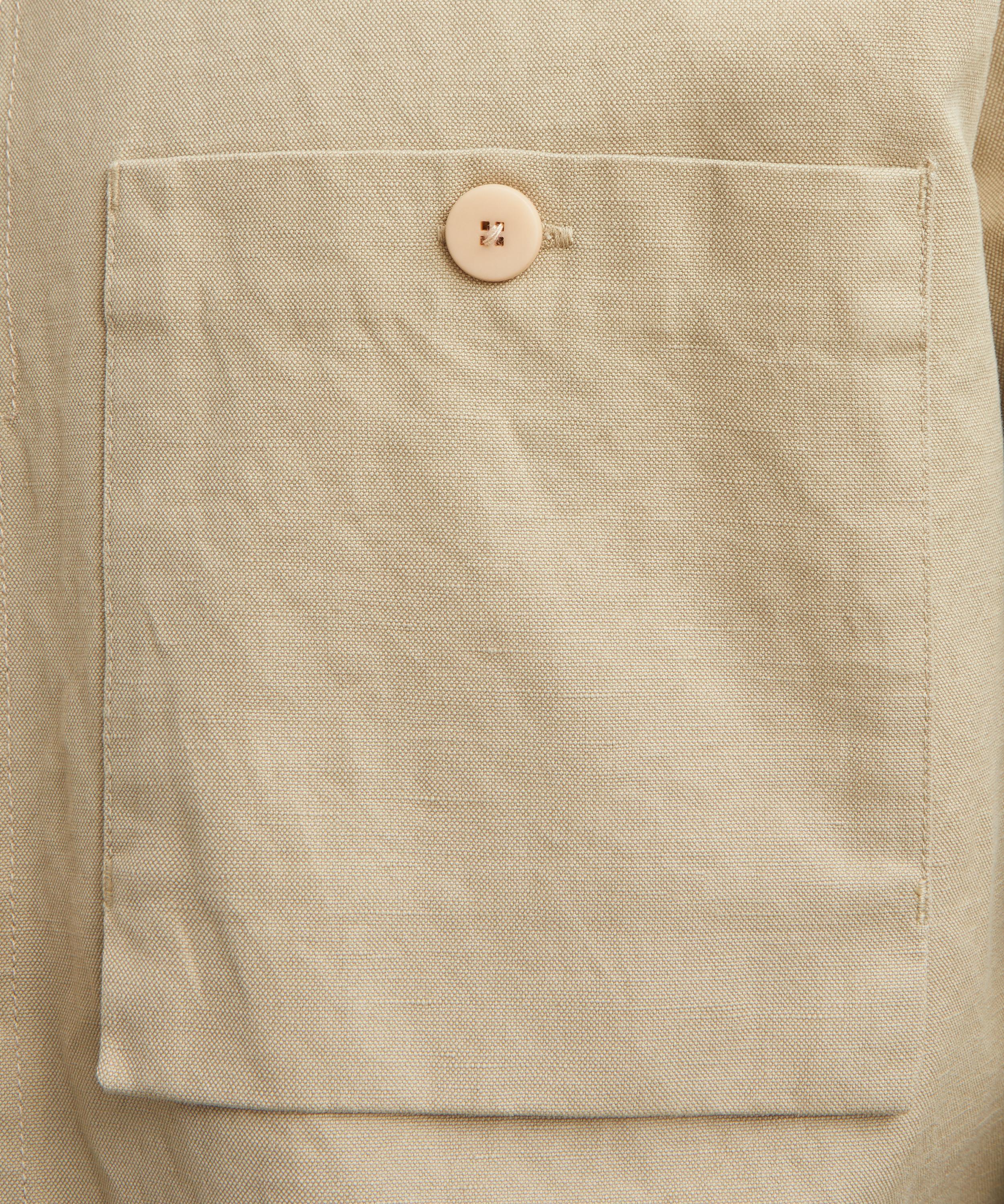 Folk - Patch Linen-Blend Overshirt image number 4