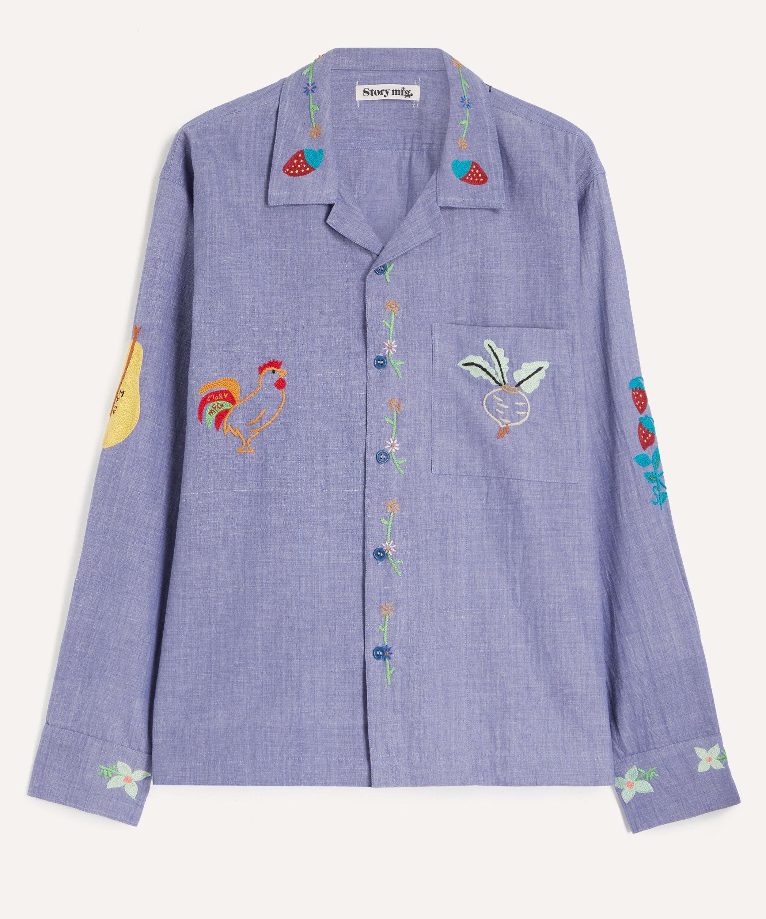 STORY mfg. - Embroidered Cotton Shirt image number 0