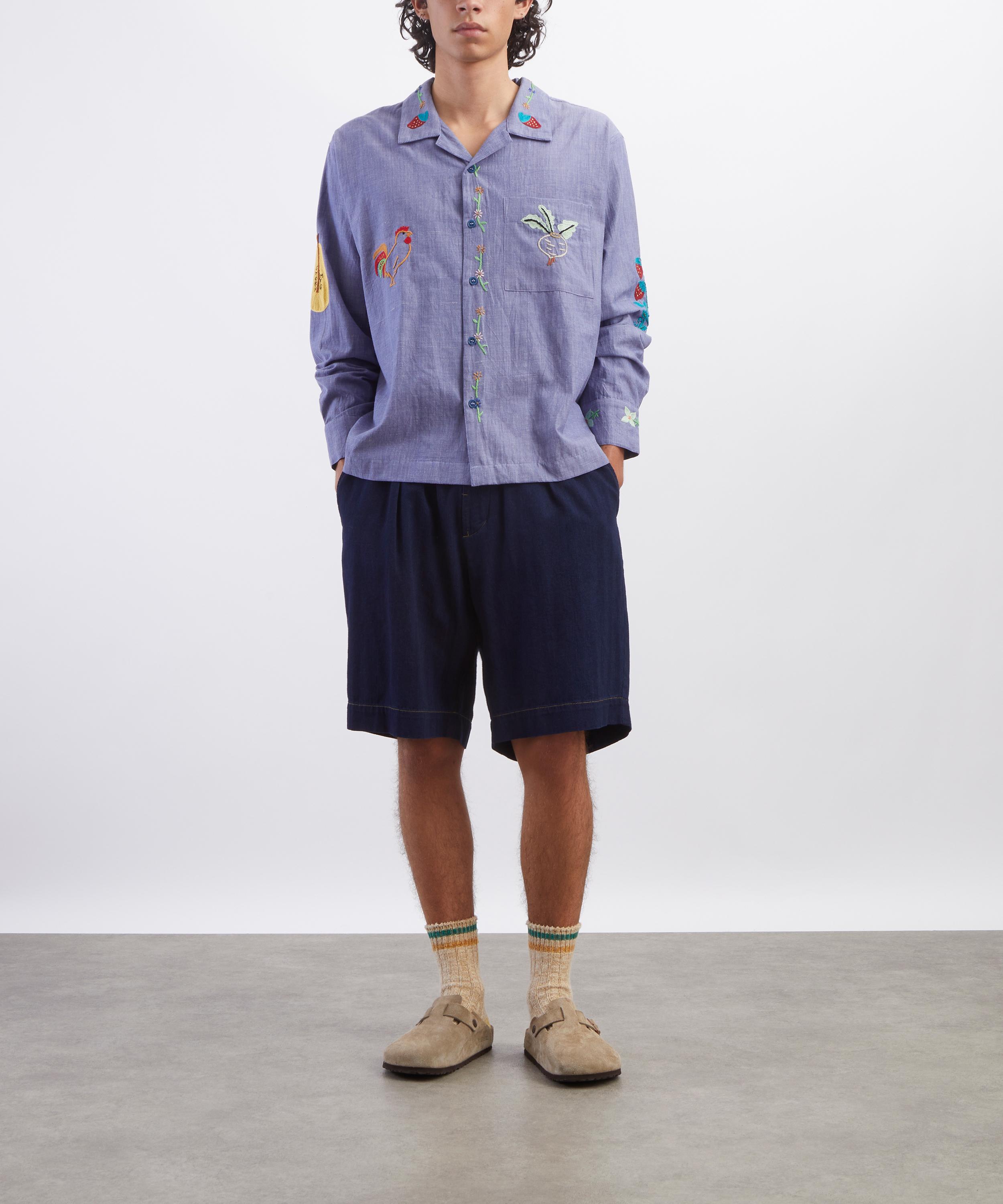 STORY mfg. - Embroidered Cotton Shirt image number 1