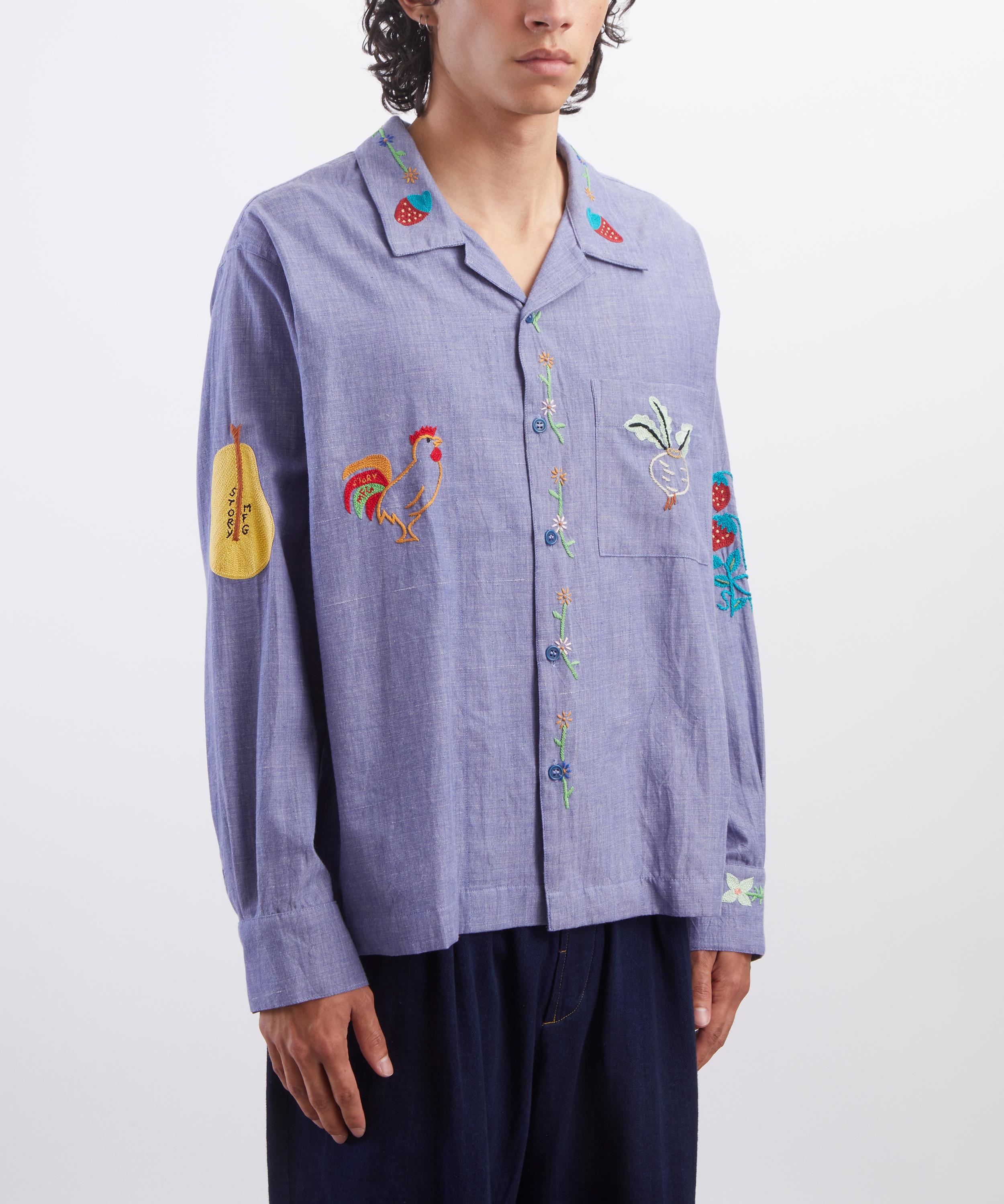 STORY mfg. - Embroidered Cotton Shirt image number 2