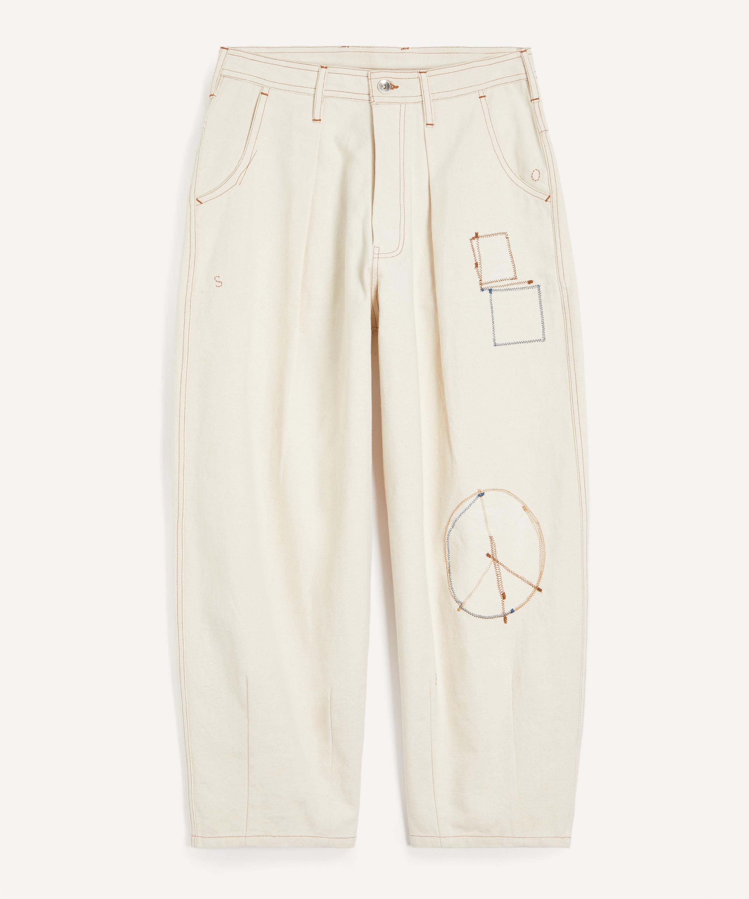 STORY mfg. - Lush Ecru Zig Zag Trousers