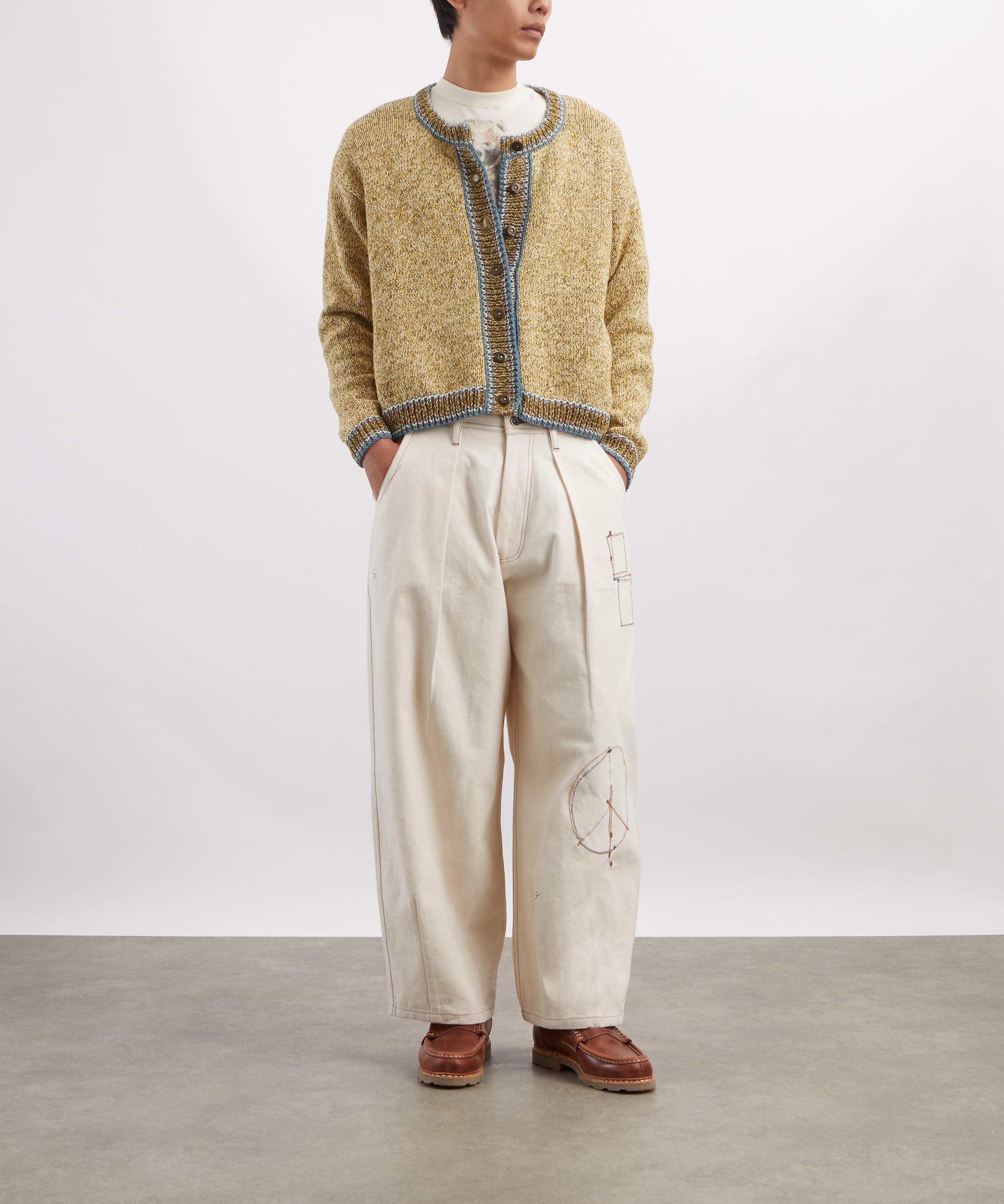 STORY mfg. - Lush Ecru Zig Zag Trousers image number 1