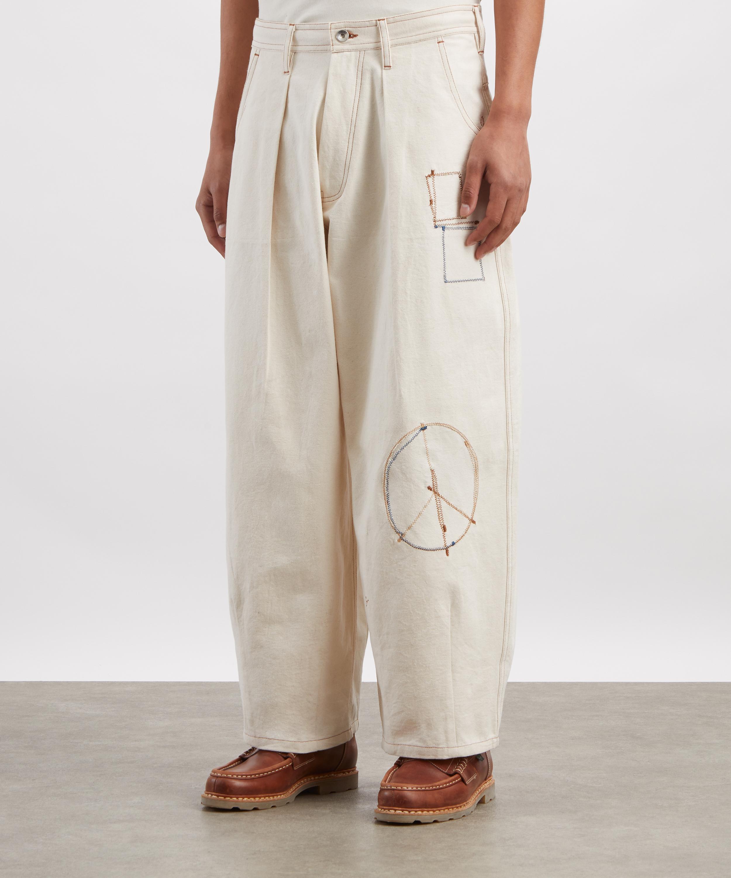 STORY mfg. - Lush Ecru Zig Zag Trousers image number 2