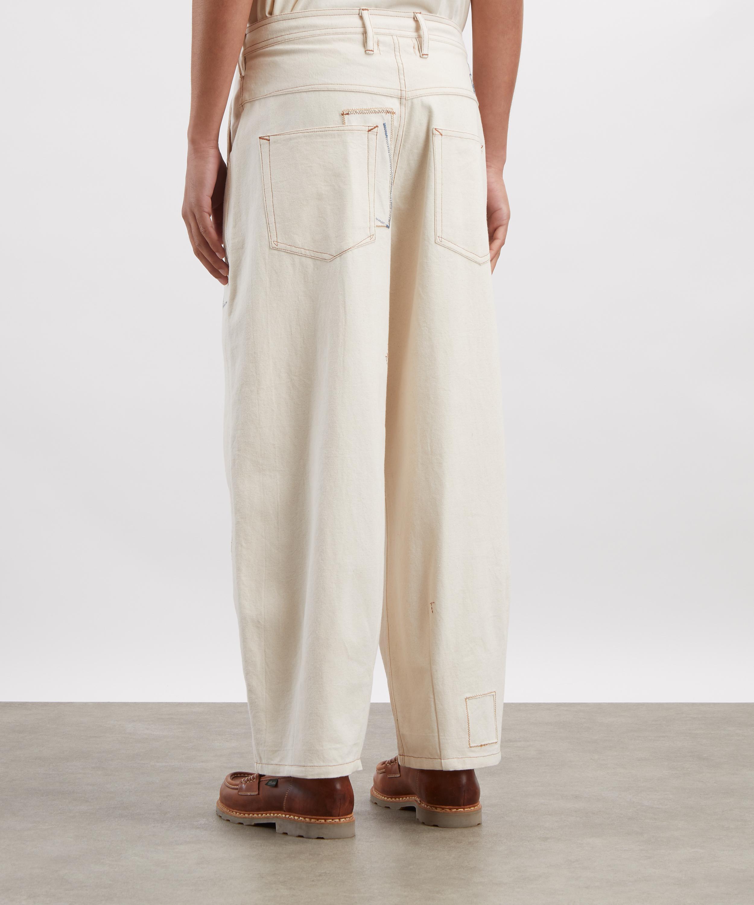 STORY mfg. - Lush Ecru Zig Zag Trousers image number 3