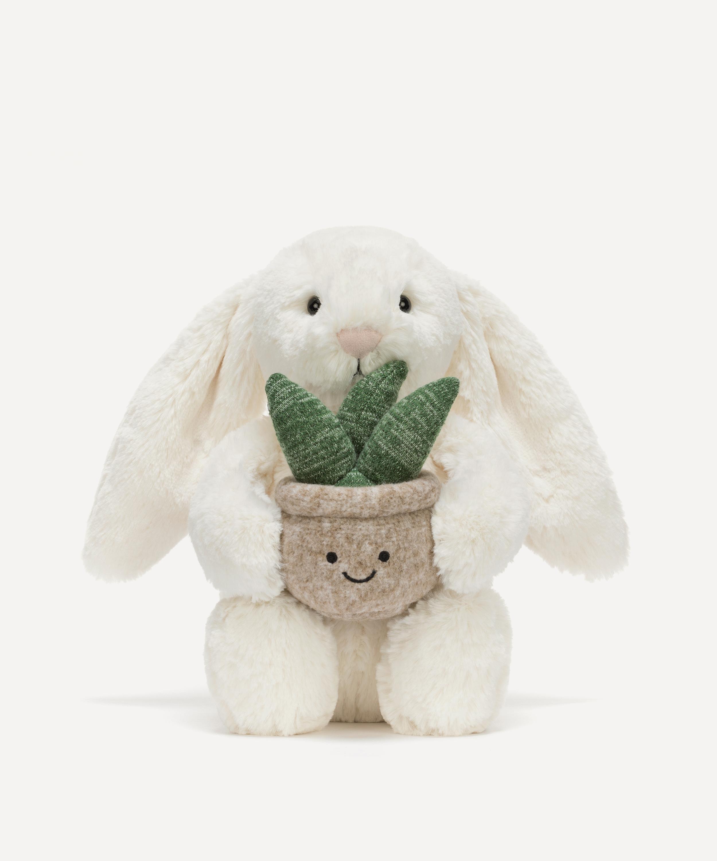 Jellycat - Cream Bunny with Plant Soft Toy image number 1