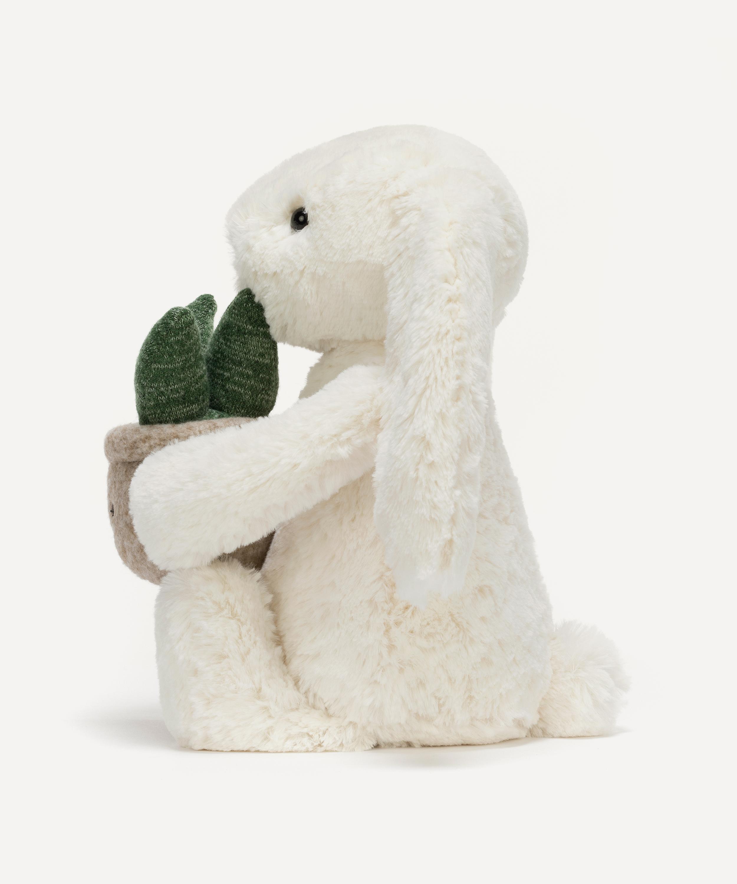 Jellycat - Cream Bunny with Plant Soft Toy image number 2
