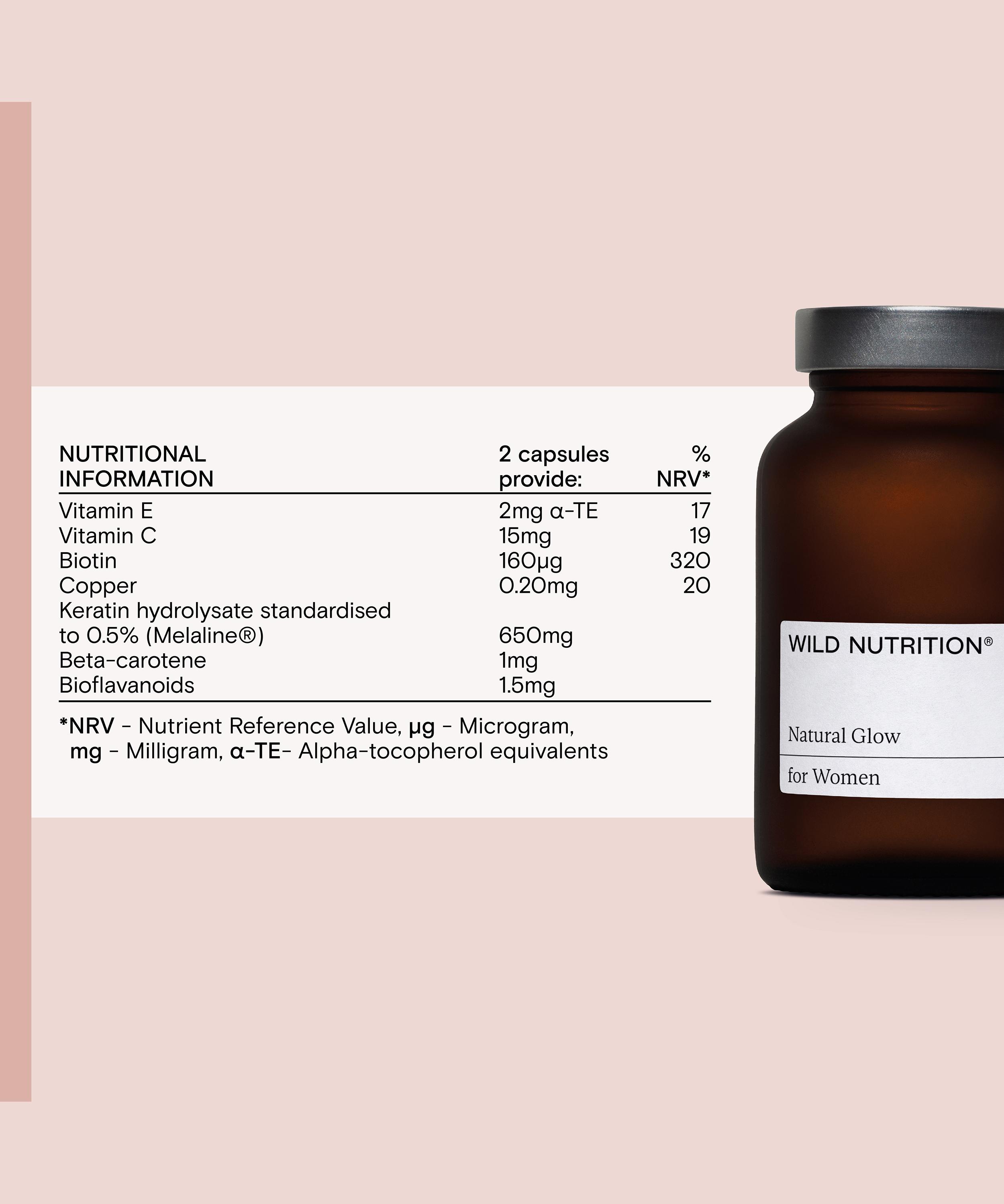 Wild Nutrition - Food Grown Natural Glow 60 Capsules image number 2