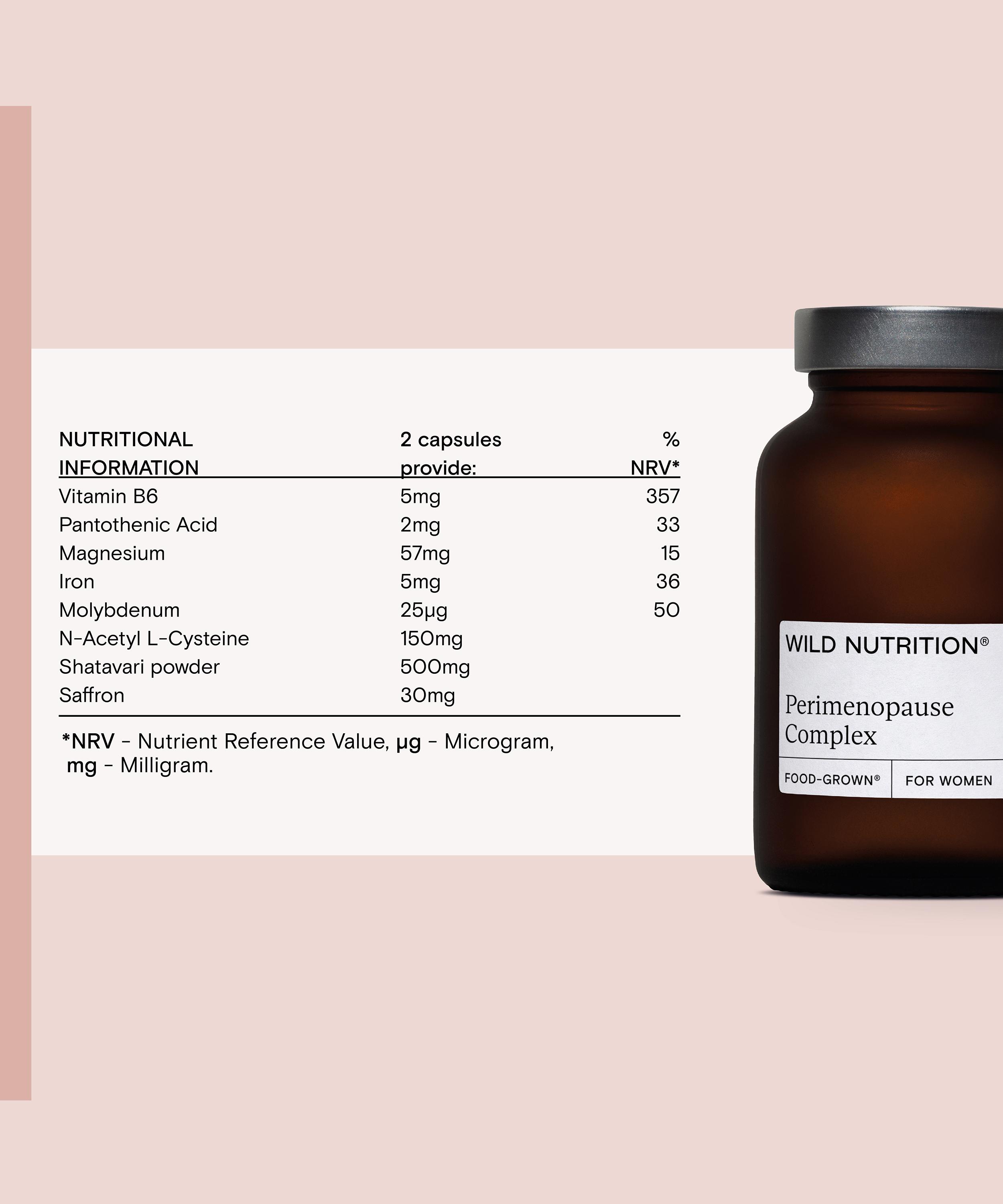 Wild Nutrition - Food Grown Perimenopause Complex 60 Capsules image number 2