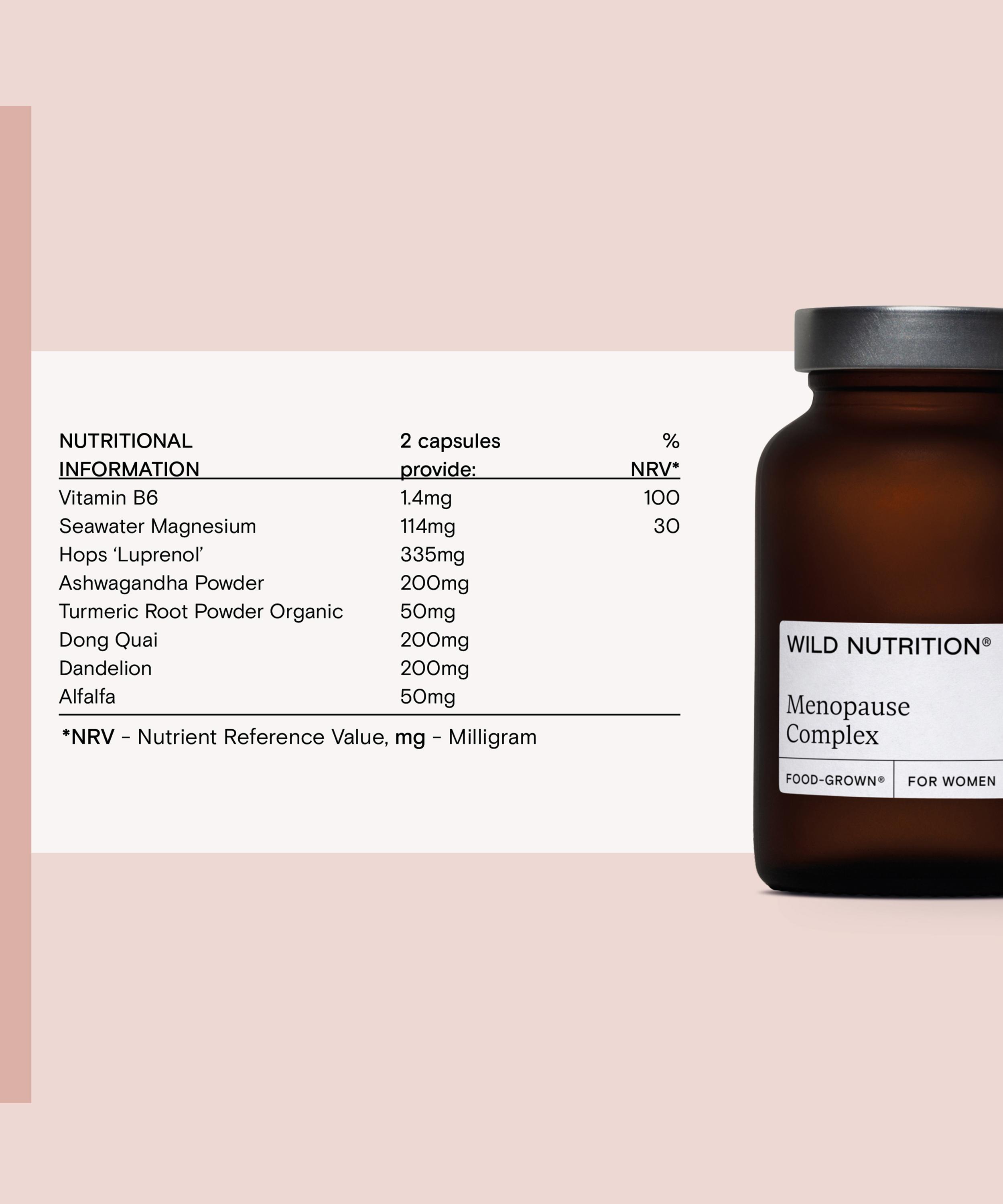 Wild Nutrition - Food Grown Menopause Complex 60 Capsules image number 2