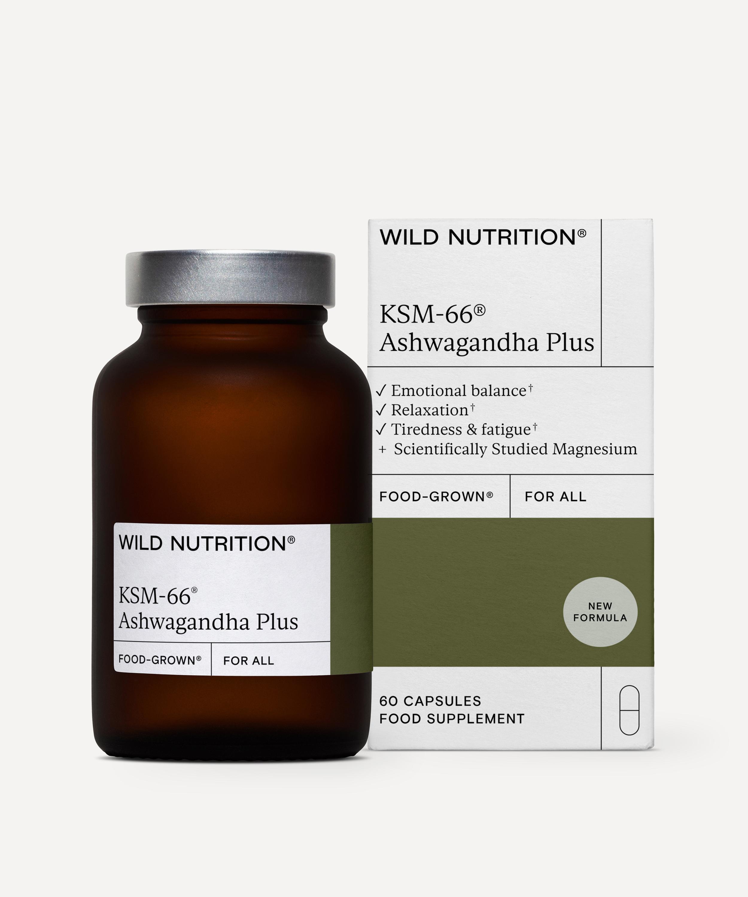 Wild Nutrition - Food Grown KSM-66 Ashwagandha Plus 60 Capsules image number 1