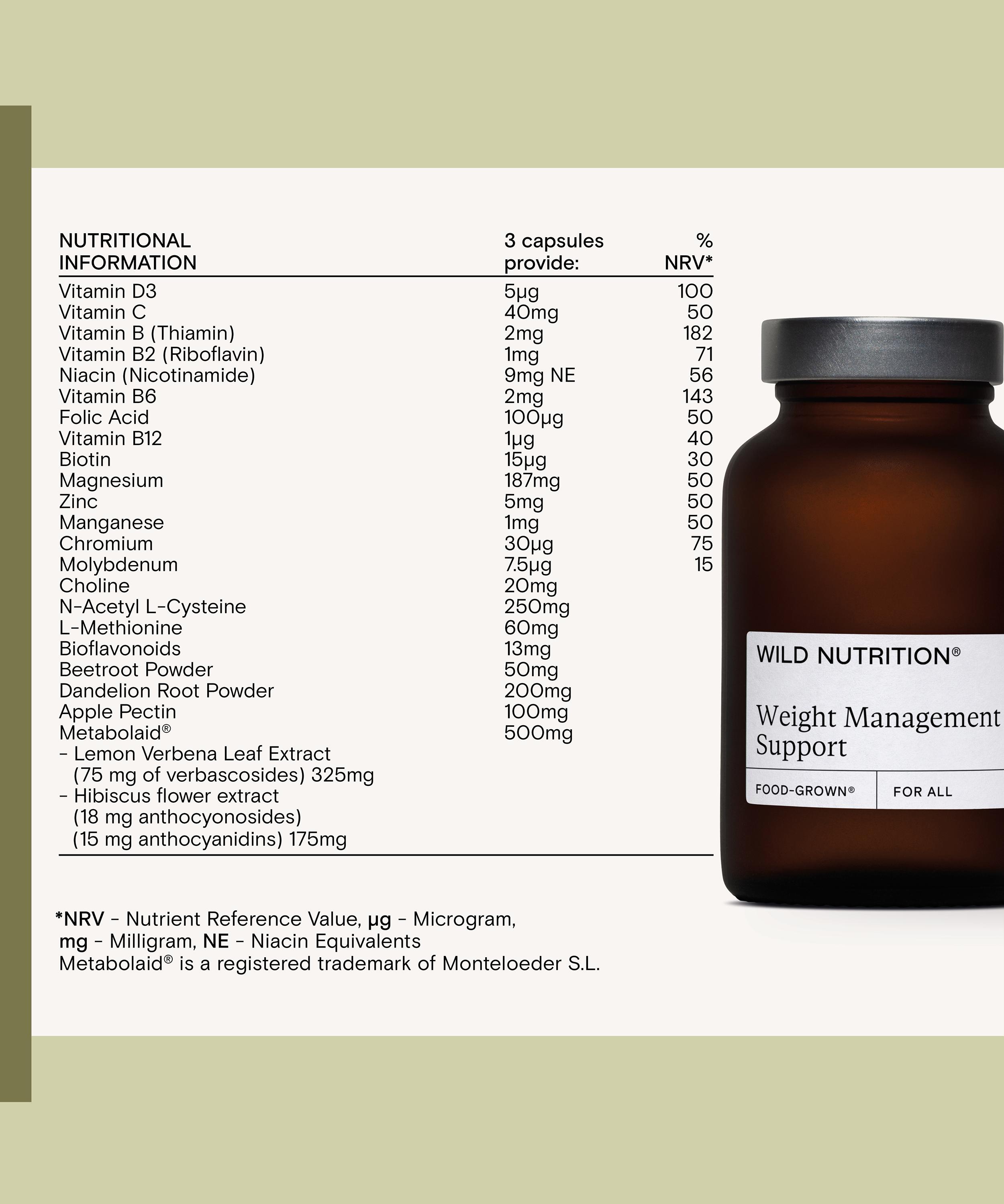 Wild Nutrition - Food Grown Weight Management Support 90 Capsules image number 2