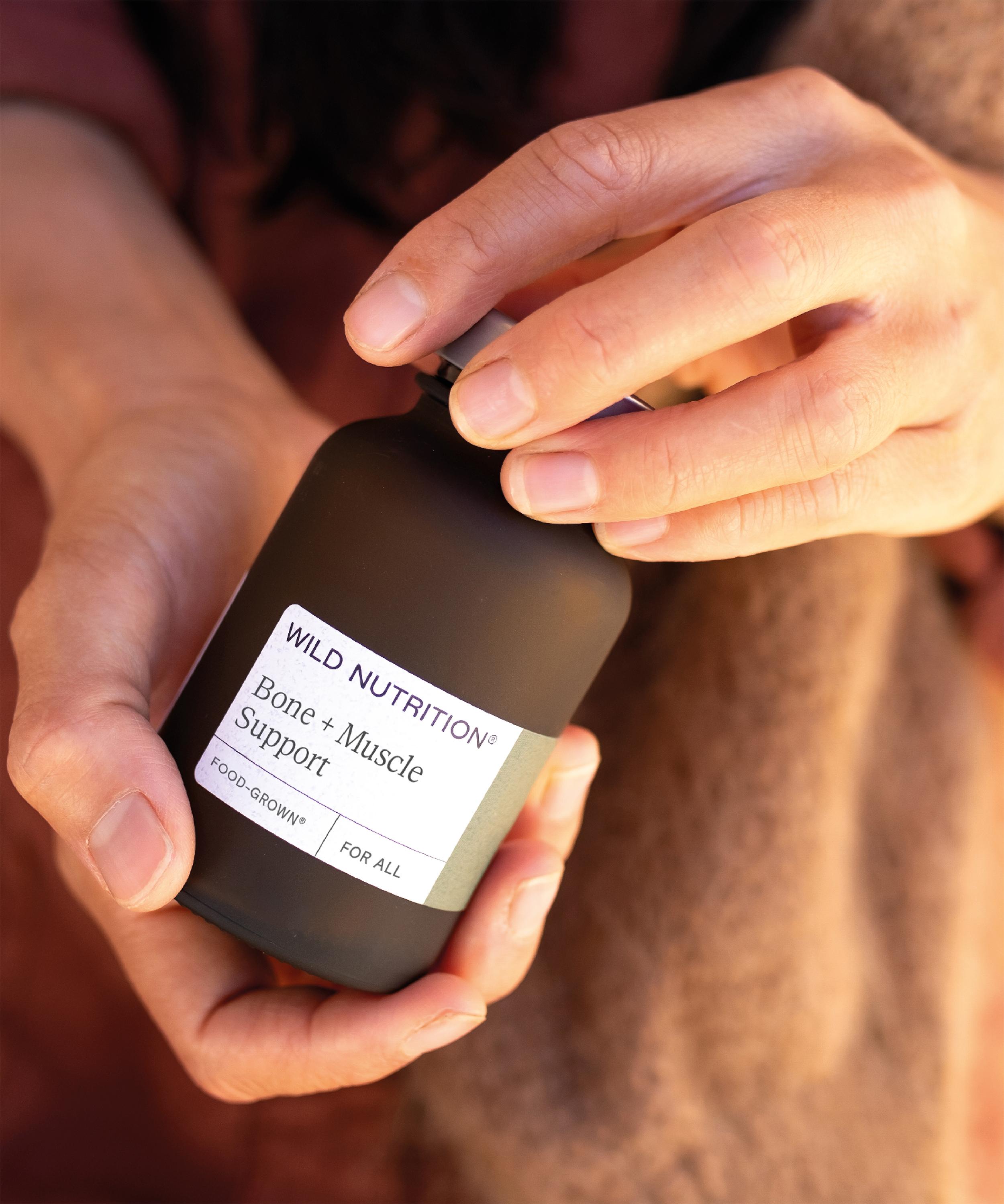 Wild Nutrition - Food Grown Bone Muscle Support 90 Capsules image number 1