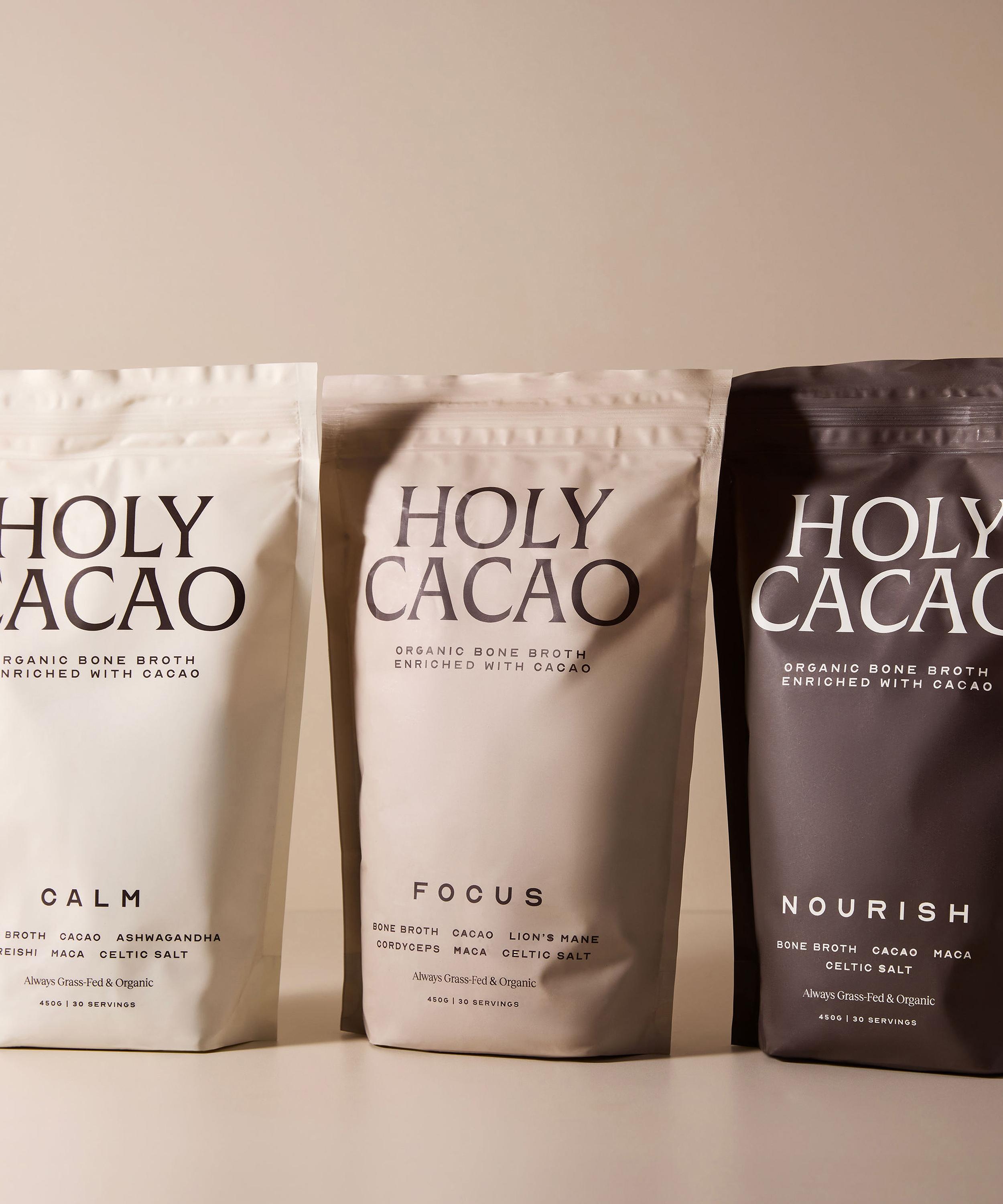 Holy Cacao - Focus Bone Broth Blend 450g image number 2