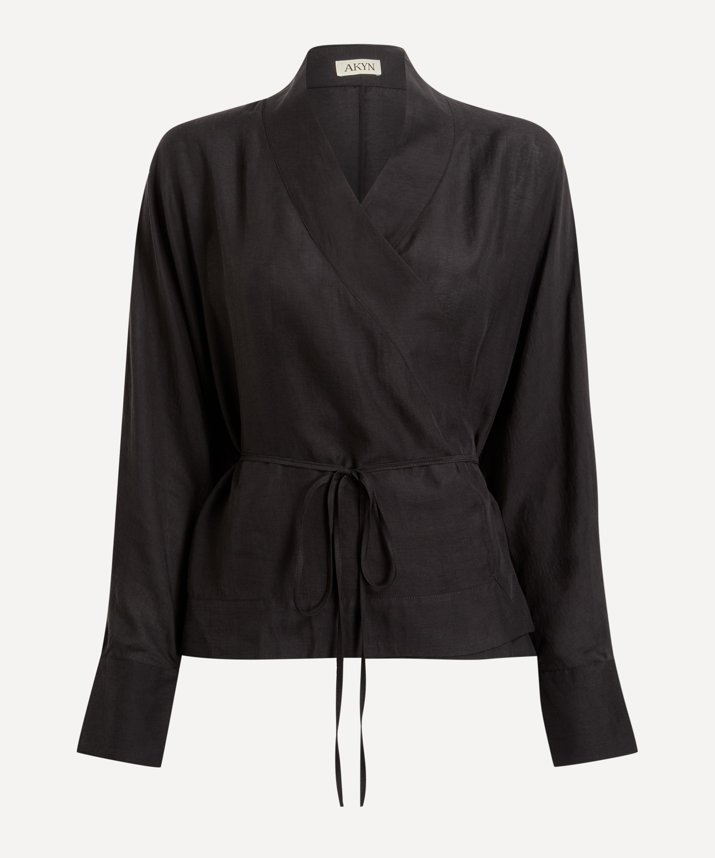 AKYN - Halle Black Wrap Top