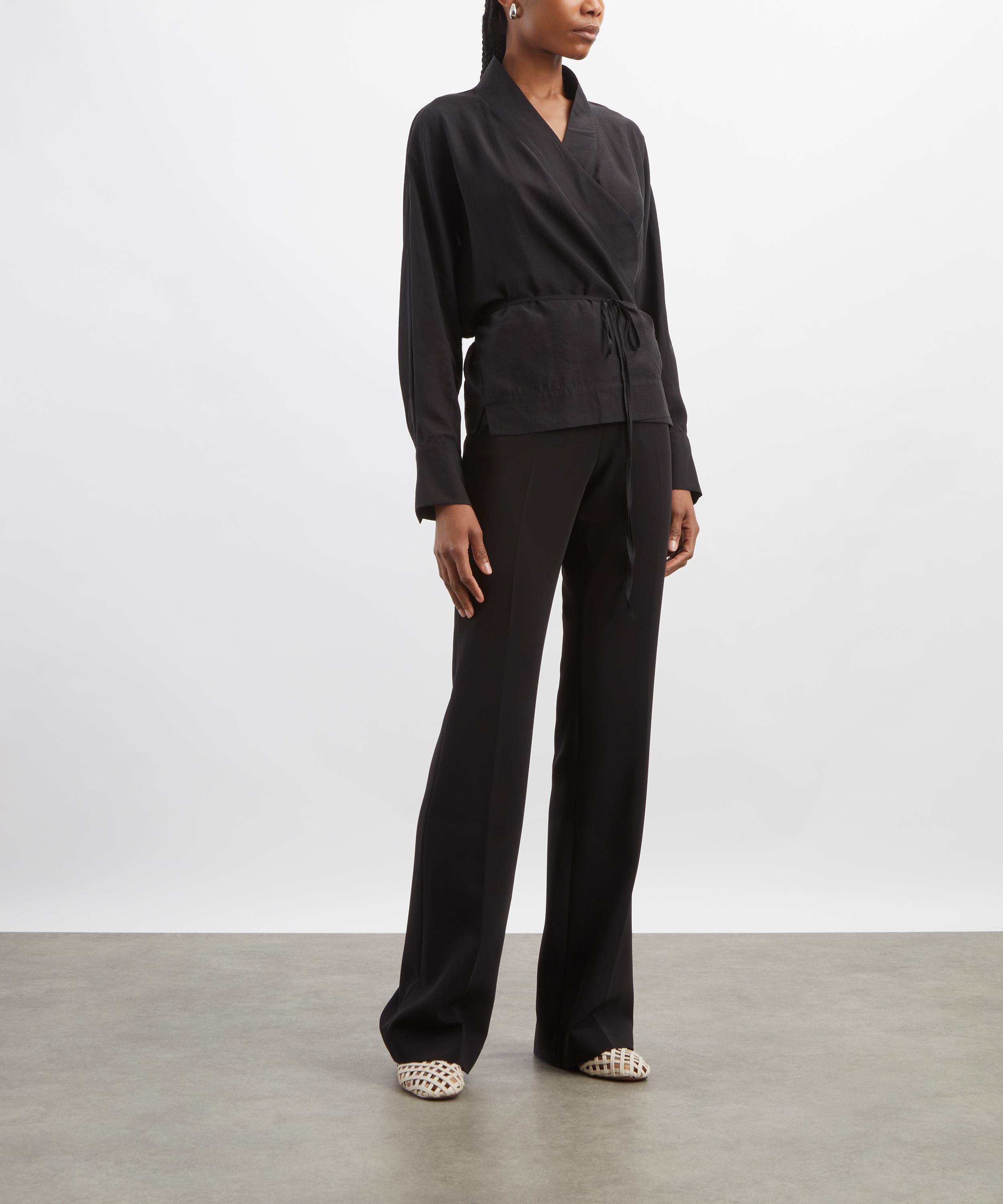 AKYN - Halle Black Wrap Top image number 1