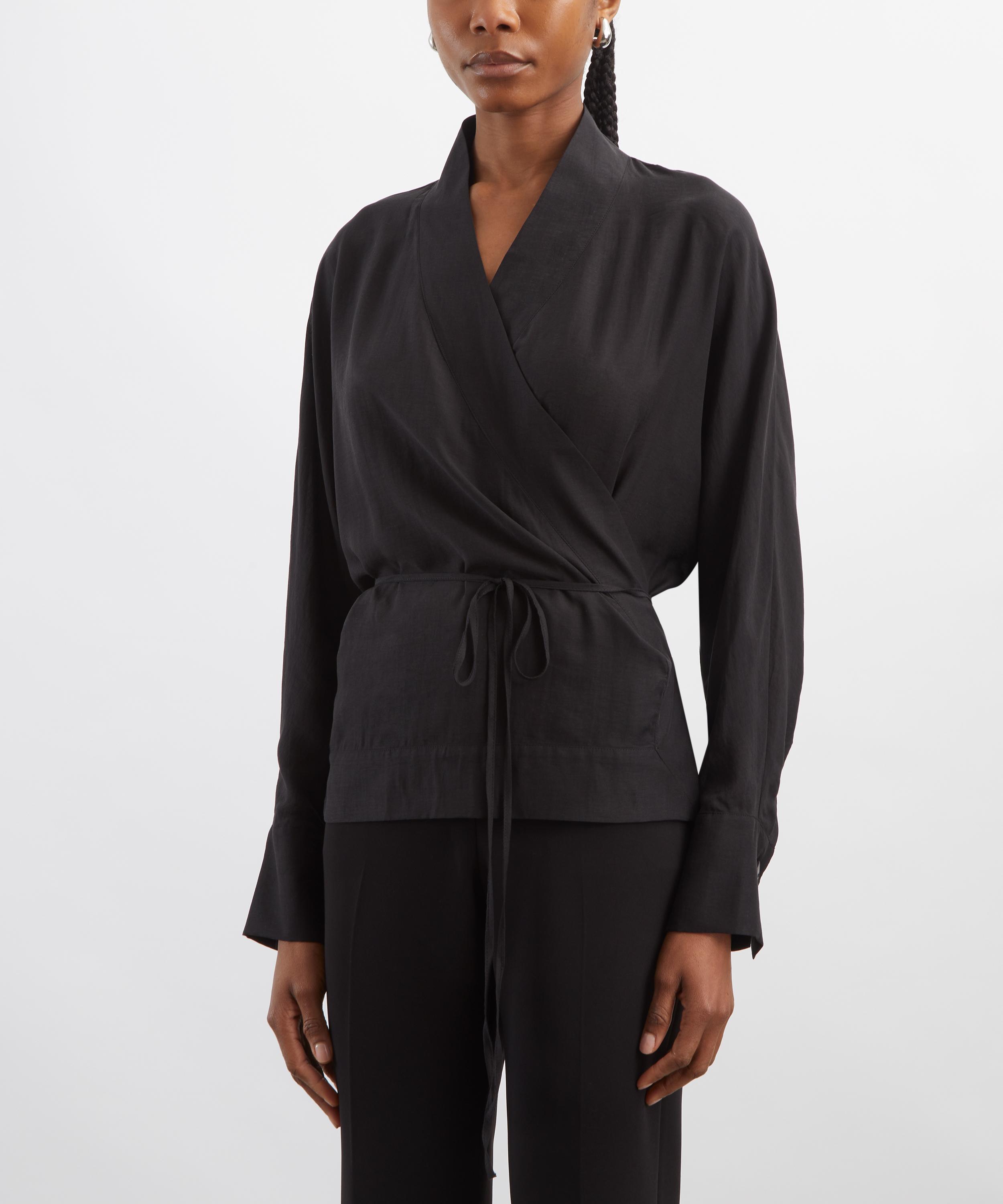 AKYN - Halle Black Wrap Top image number 2