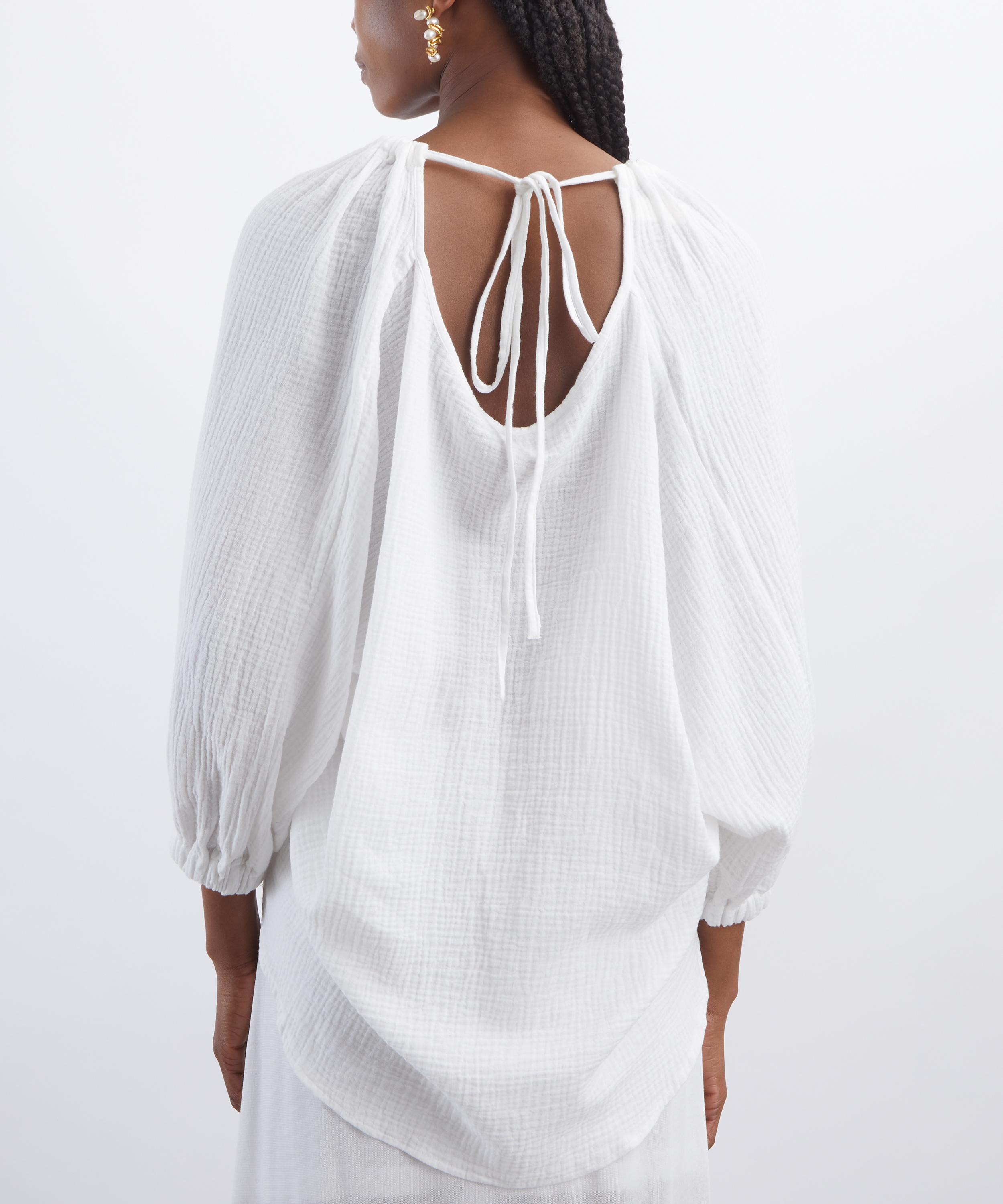 AKYN - Arabella Cotton Gauze Top image number 3