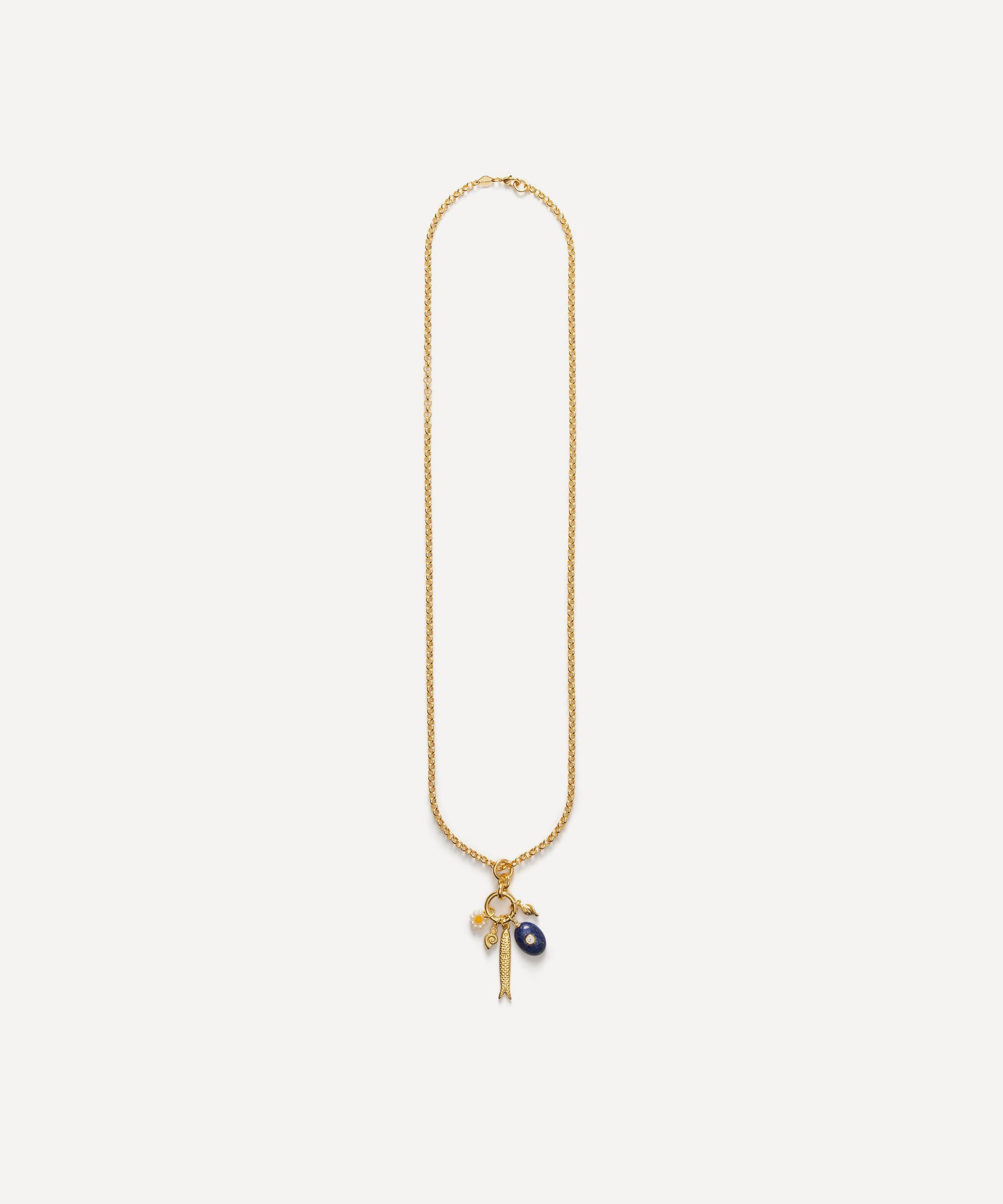 ANNI LU - 18ct Gold-Plated Eldorado Spritz Beaded Pendant Necklace