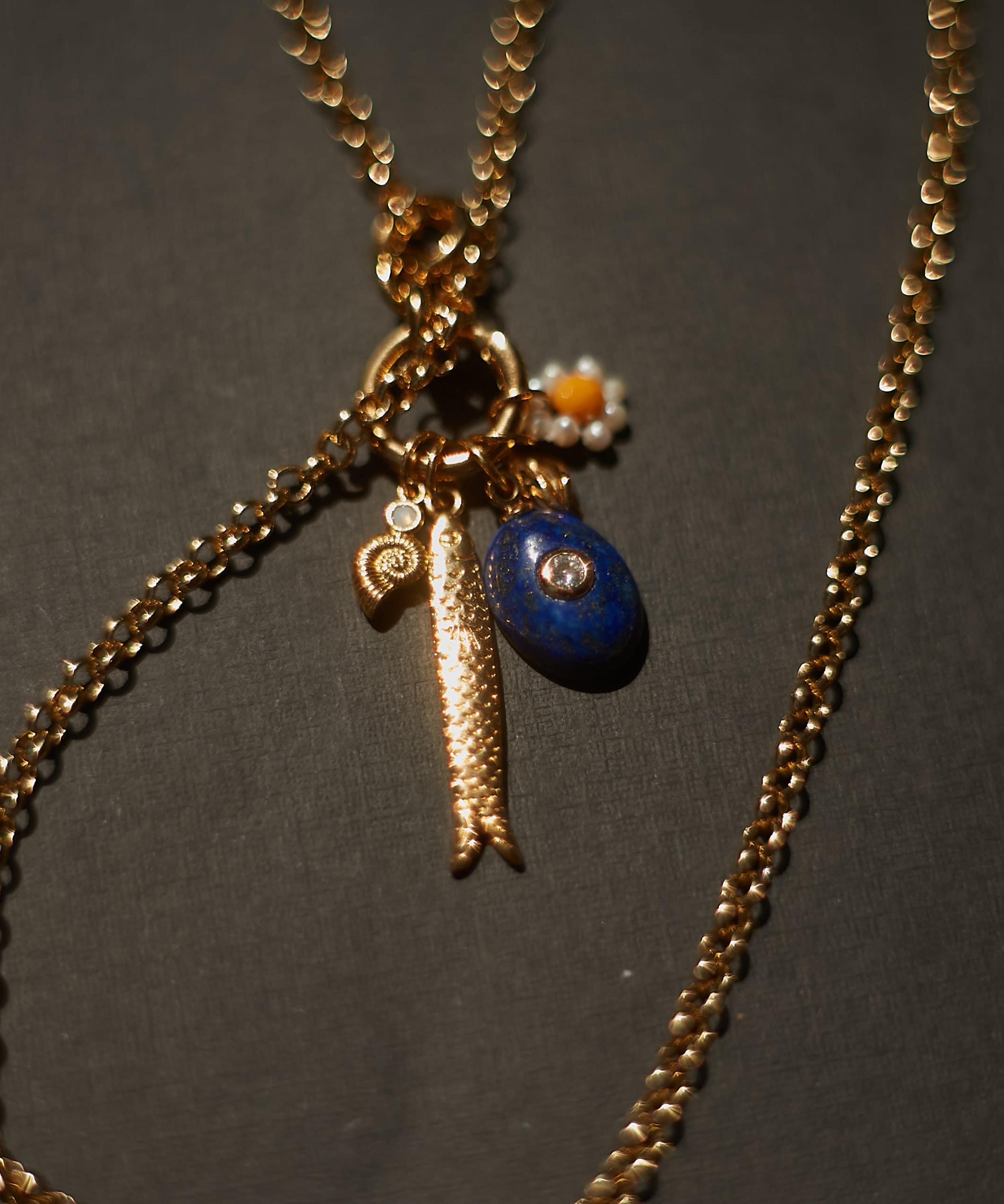 ANNI LU - 18ct Gold-Plated Eldorado Spritz Beaded Pendant Necklace image number 2