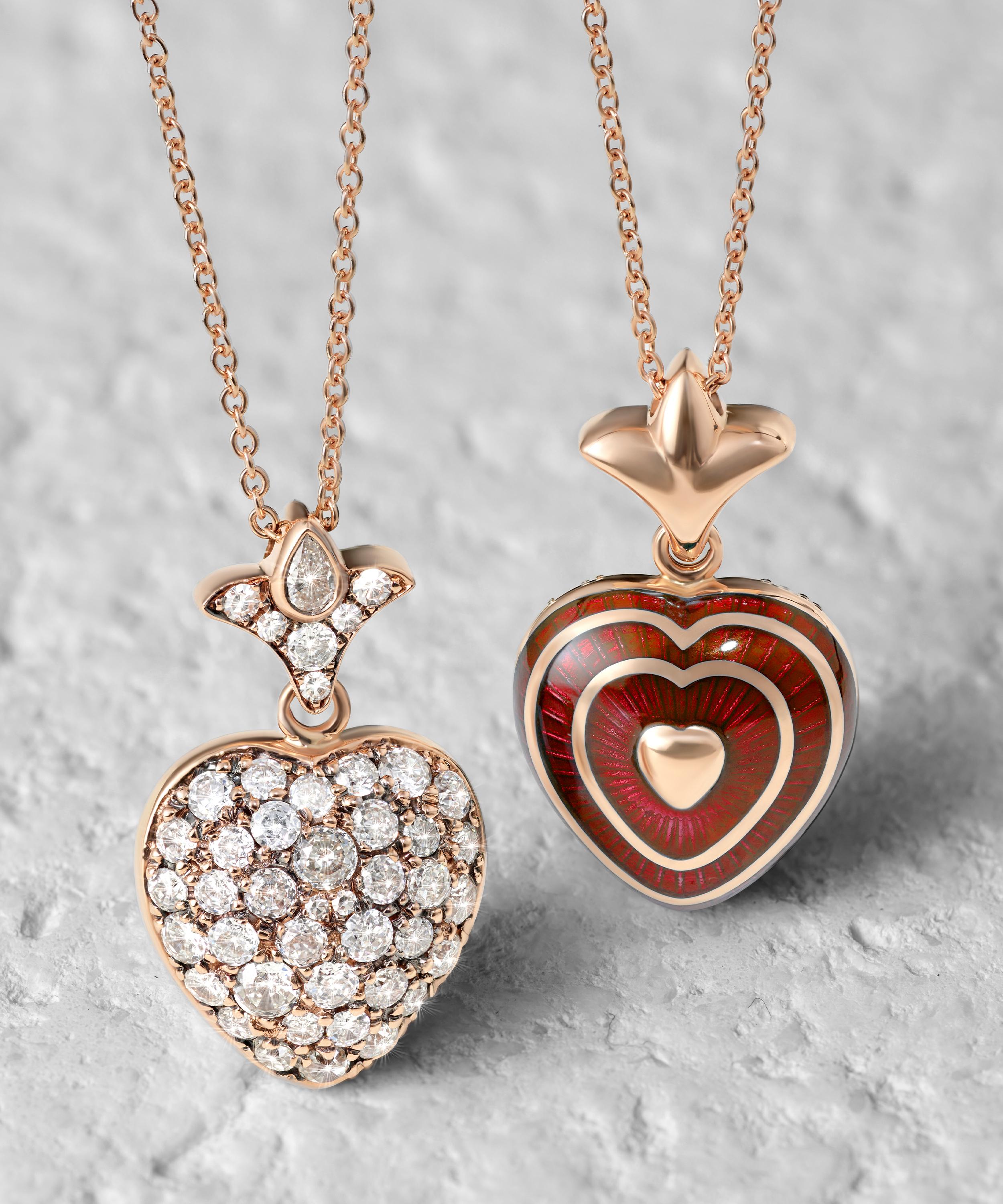 Selim Mouzannar - 18ct Rose Gold Corazon Pendant Necklace image number 1