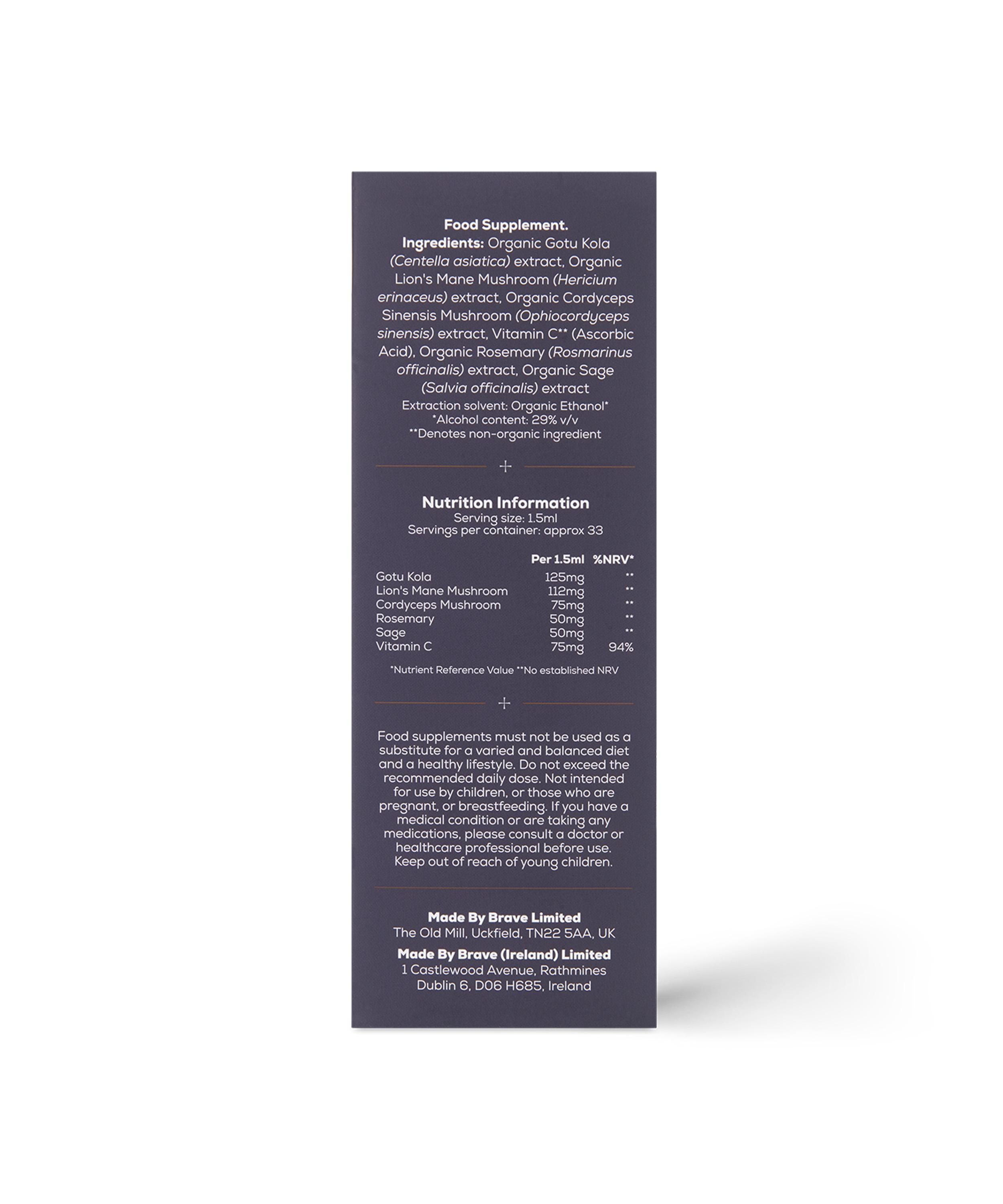 Ancient + Brave - Brave Clarity Tincture 50ml image number 2