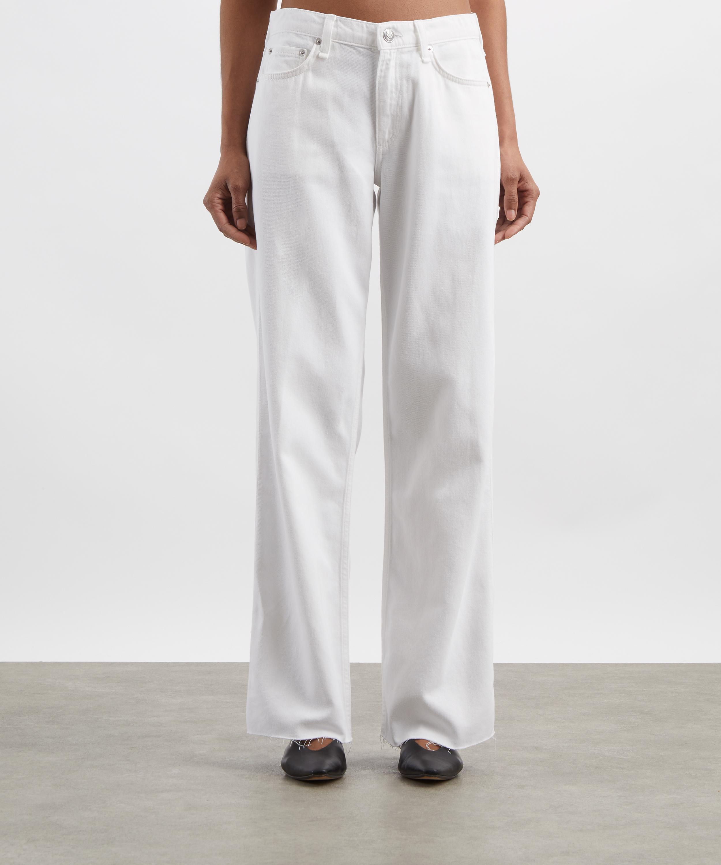 Rag & Bone - Saige Relaxed Straight Jeans in White image number 2