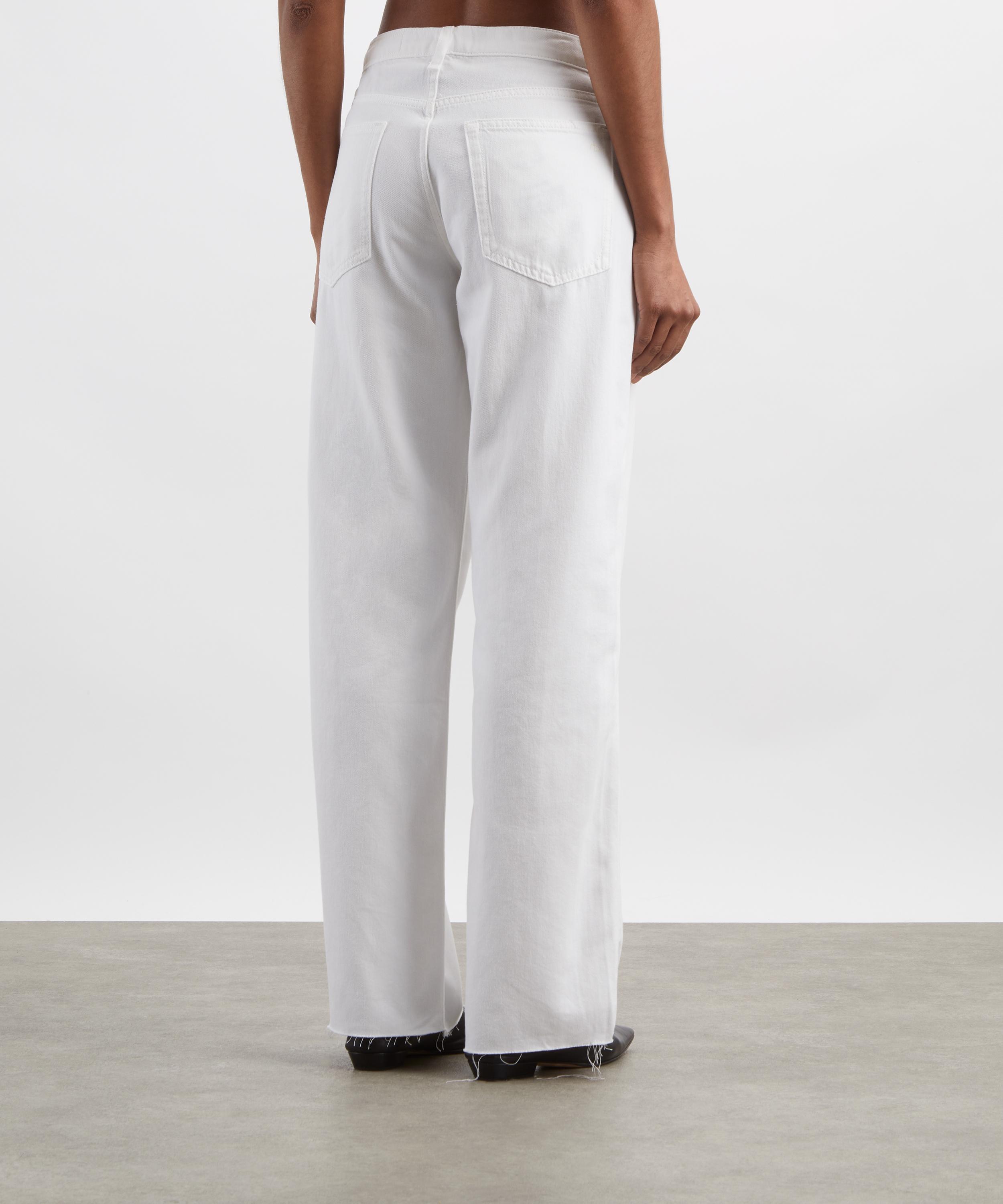 Rag & Bone - Saige Relaxed Straight Jeans in White image number 3