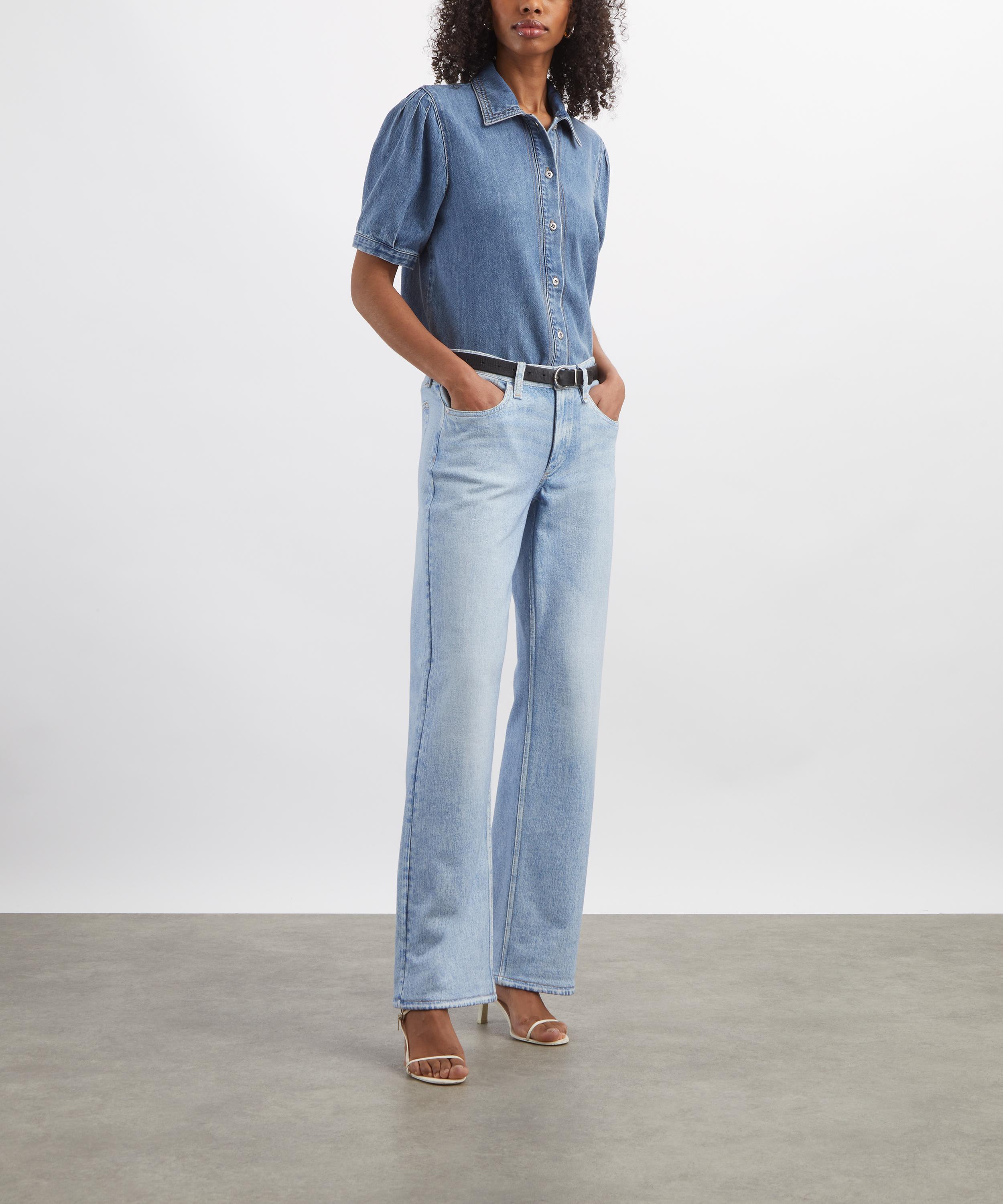 Rag & Bone - Miramar Saige Relaxed Straight Trousers in Aira image number 1