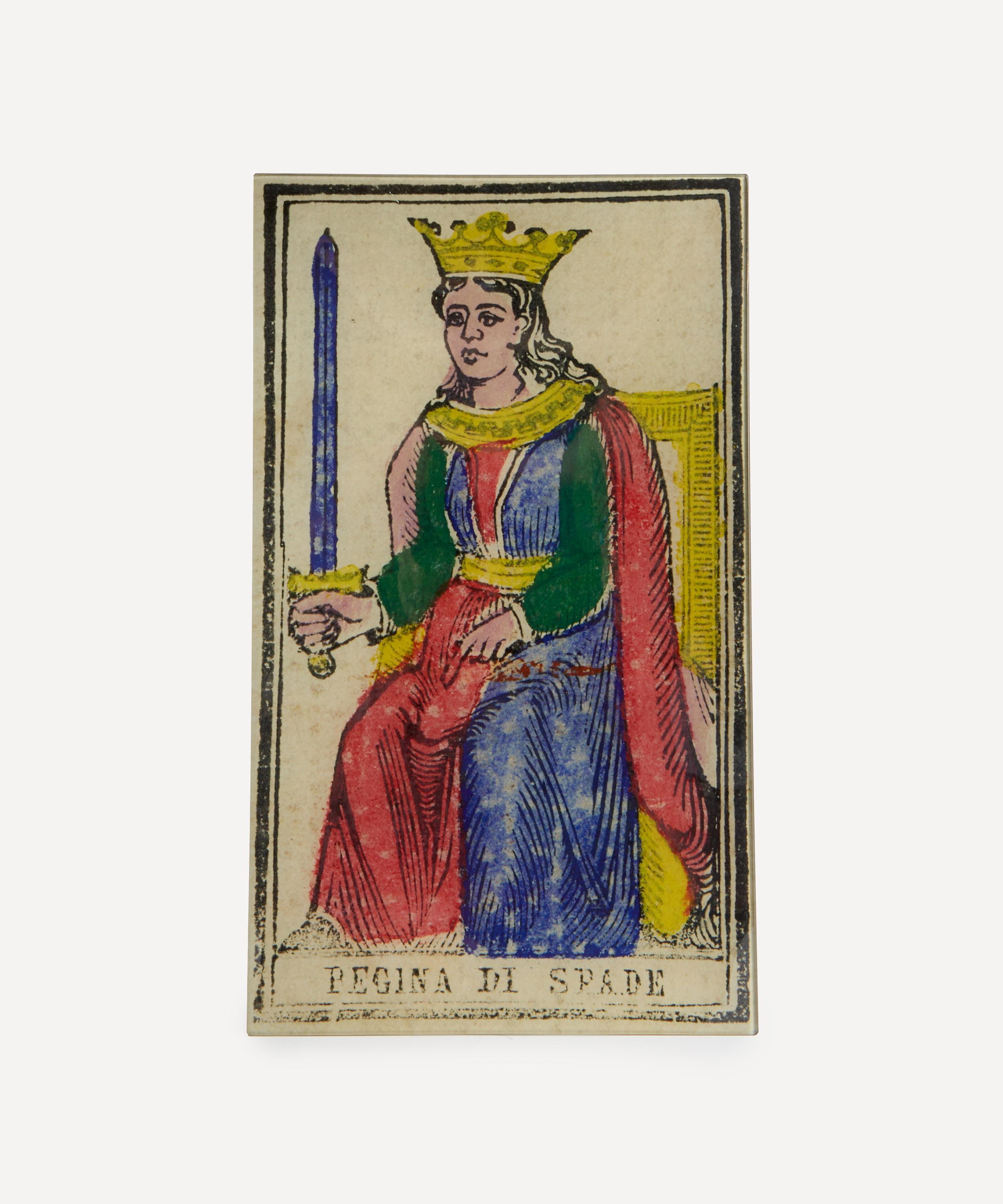 John Derian - Queen of Swords Tarot Rectangle Tray image number 1