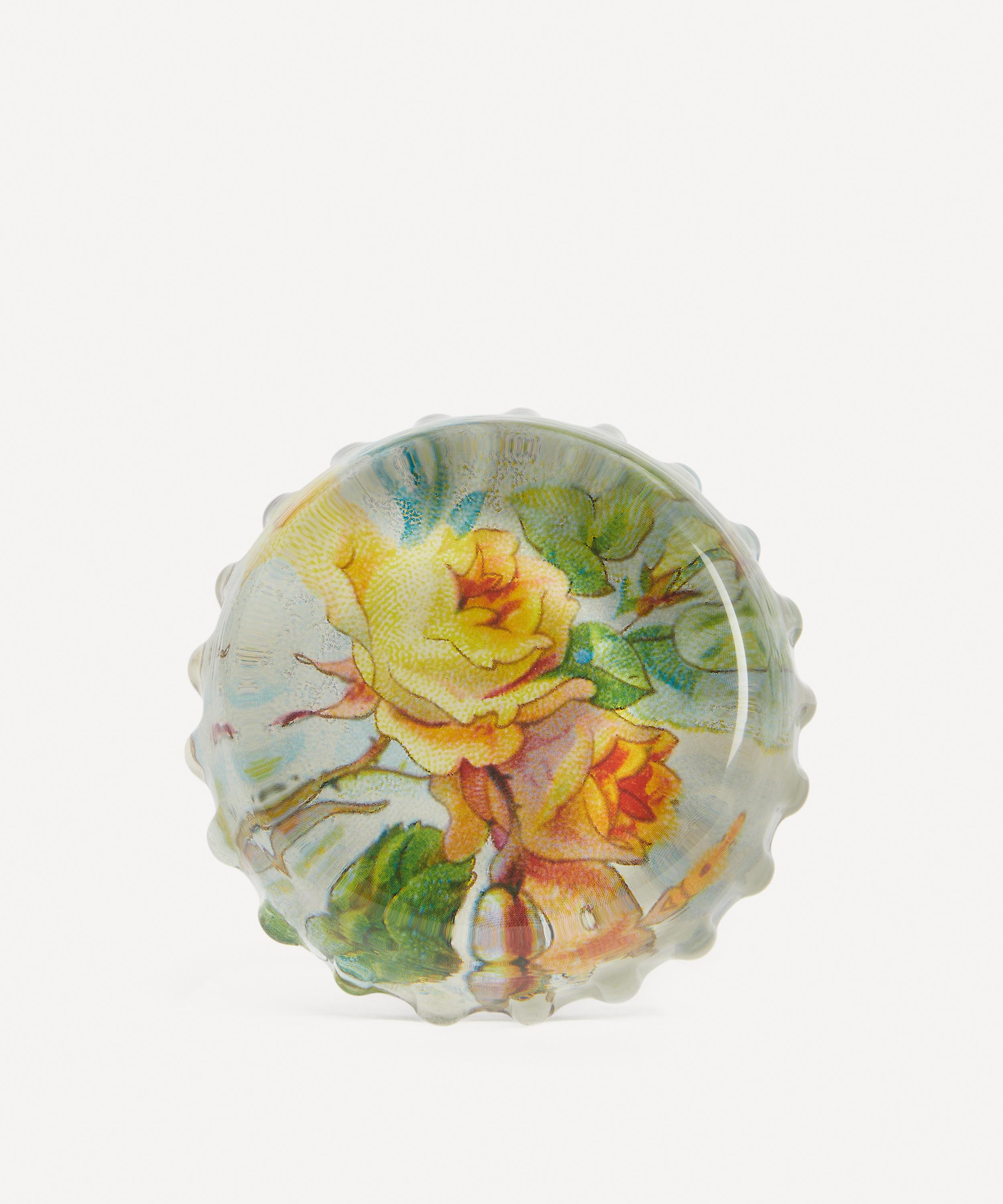John Derian - Yellow Rose Scalloped Charm Paperweight image number 1