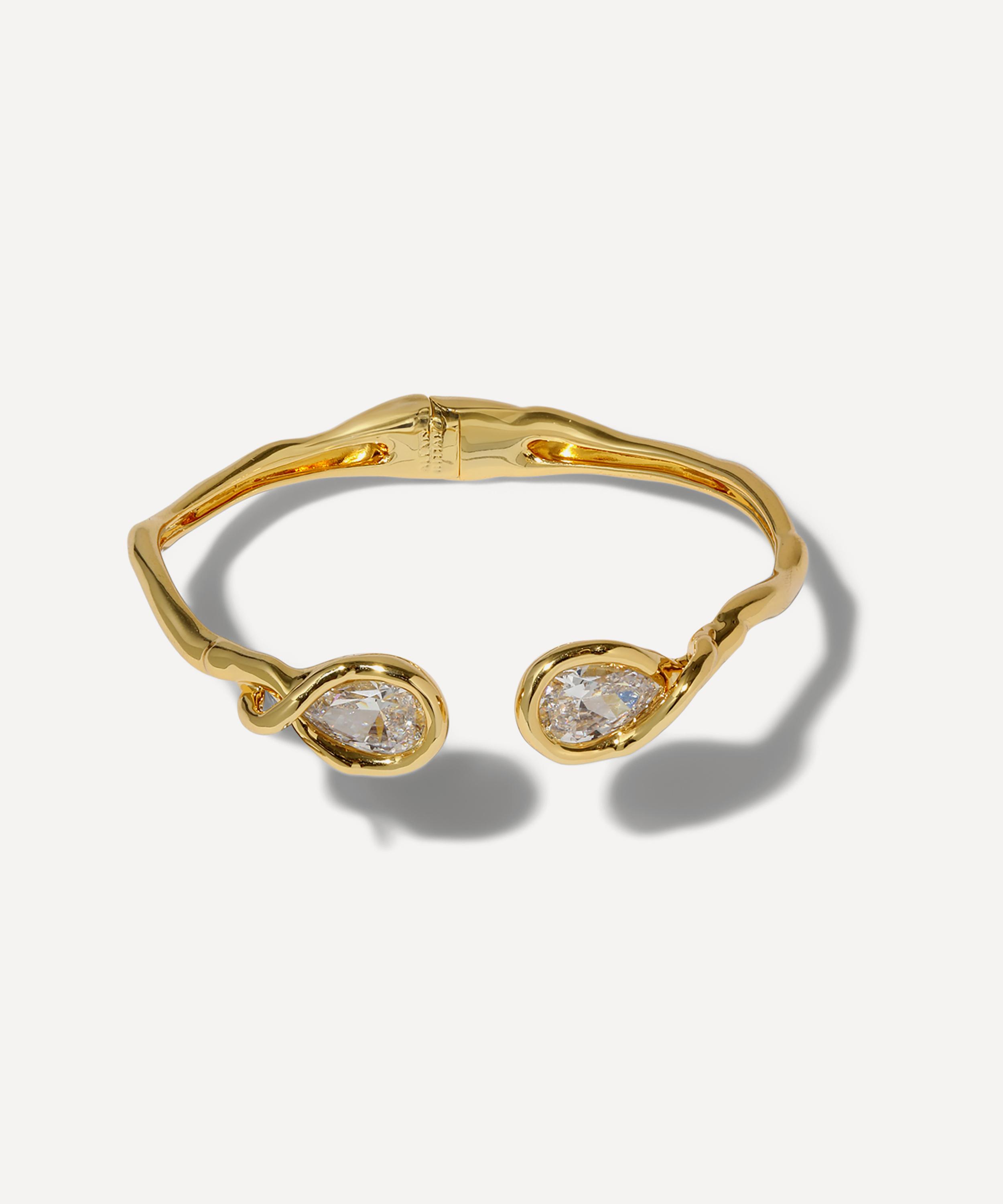 Alexis Bittar - 14ct Gold-Plated Asterales Floating Crystal Cuff Bracelet