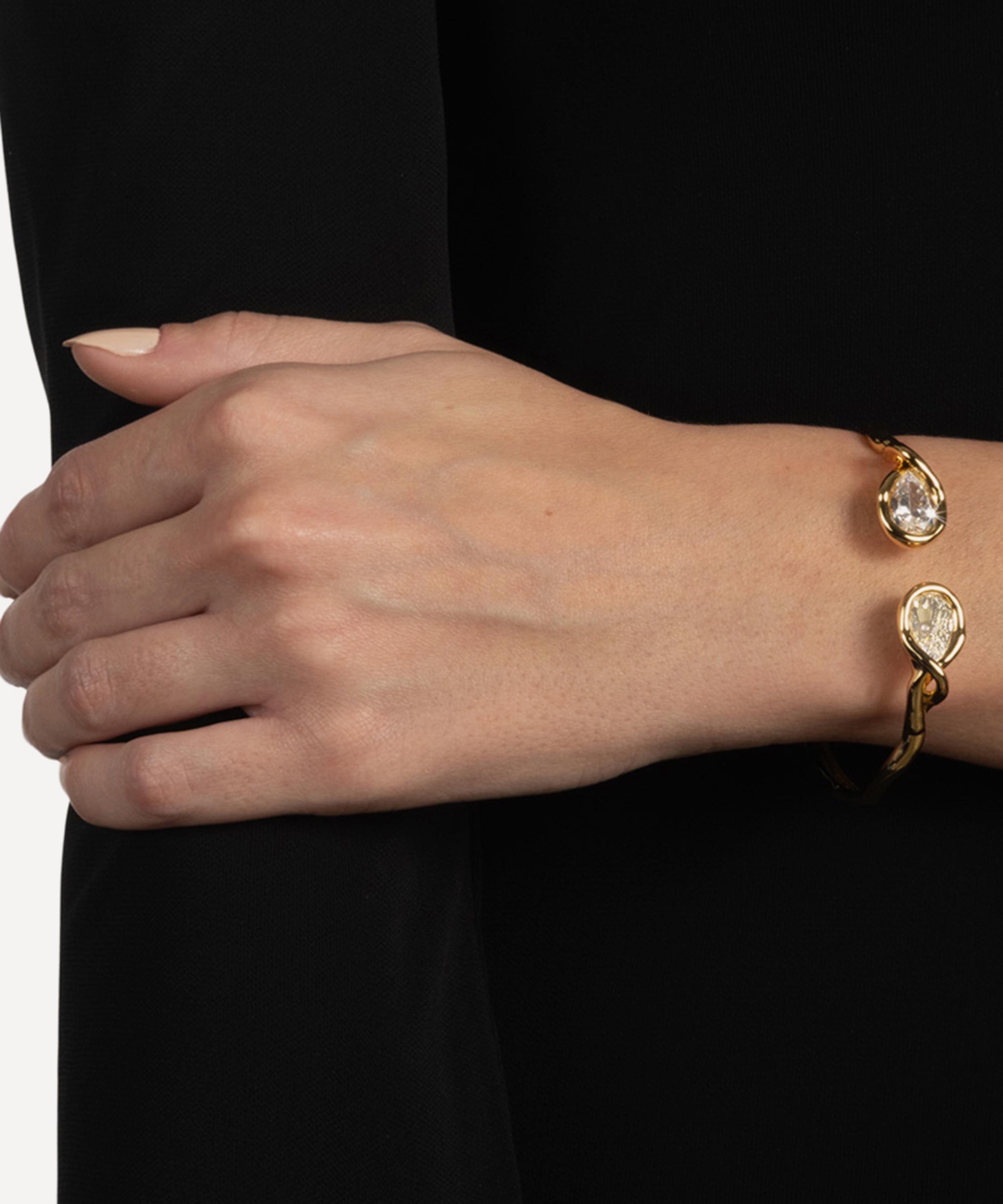 Alexis Bittar - 14ct Gold-Plated Asterales Floating Crystal Cuff Bracelet image number 1