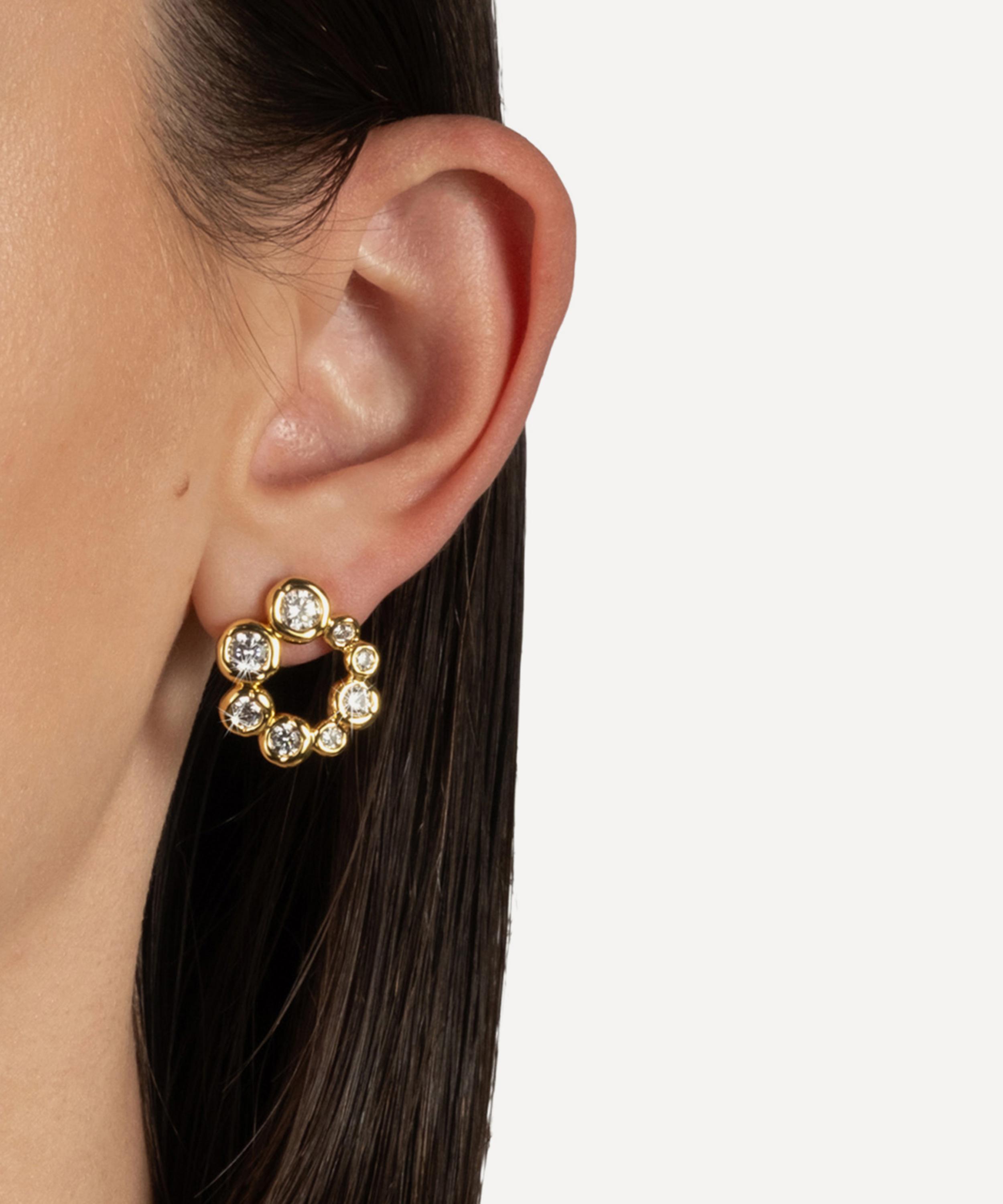 Alexis Bittar - 14ct Gold-Plated Asterales Petite Bubble Stud Earrings image number 1
