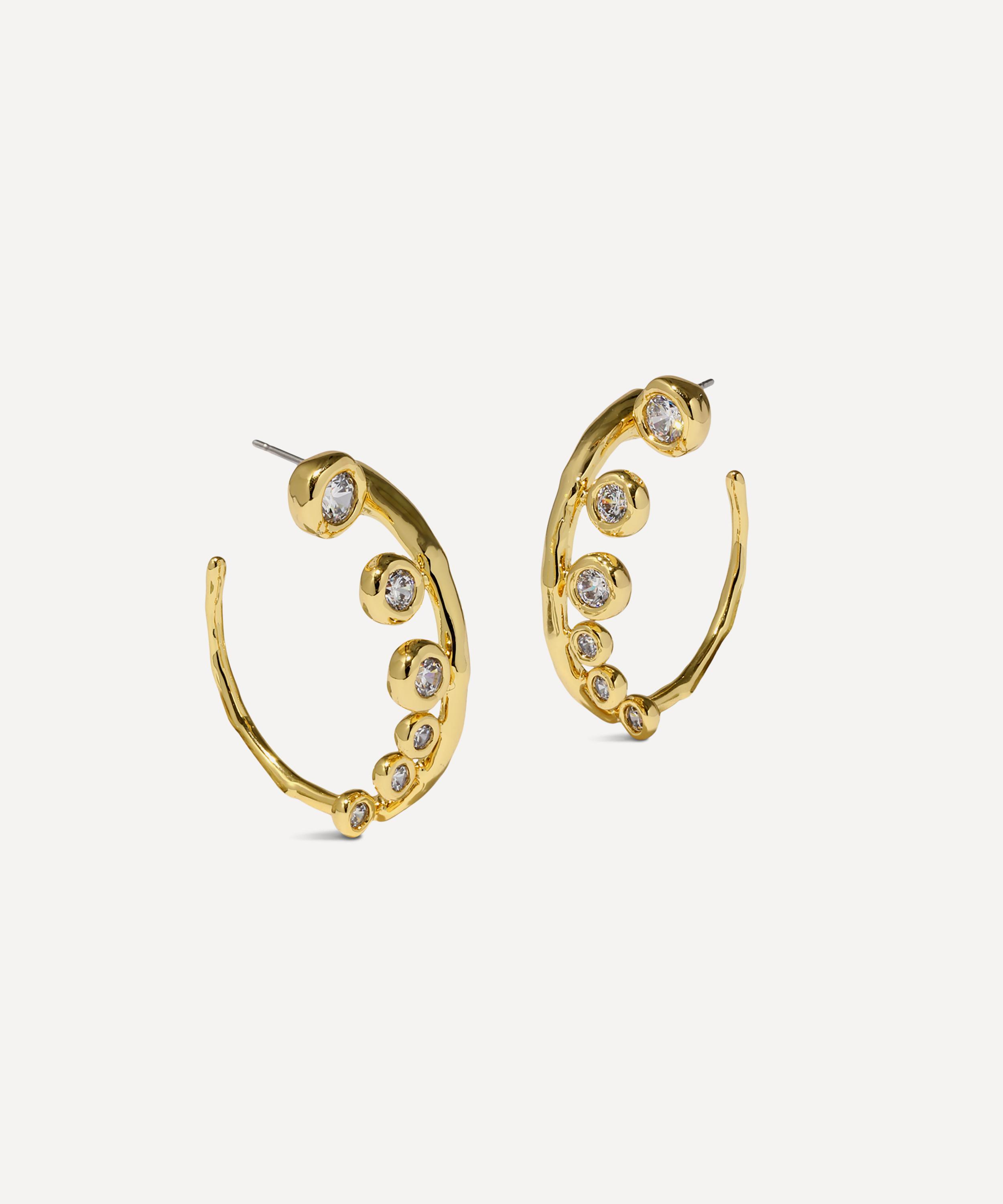 Alexis Bittar - 14ct Gold-Plated Asterales Orb Hoop Earrings
