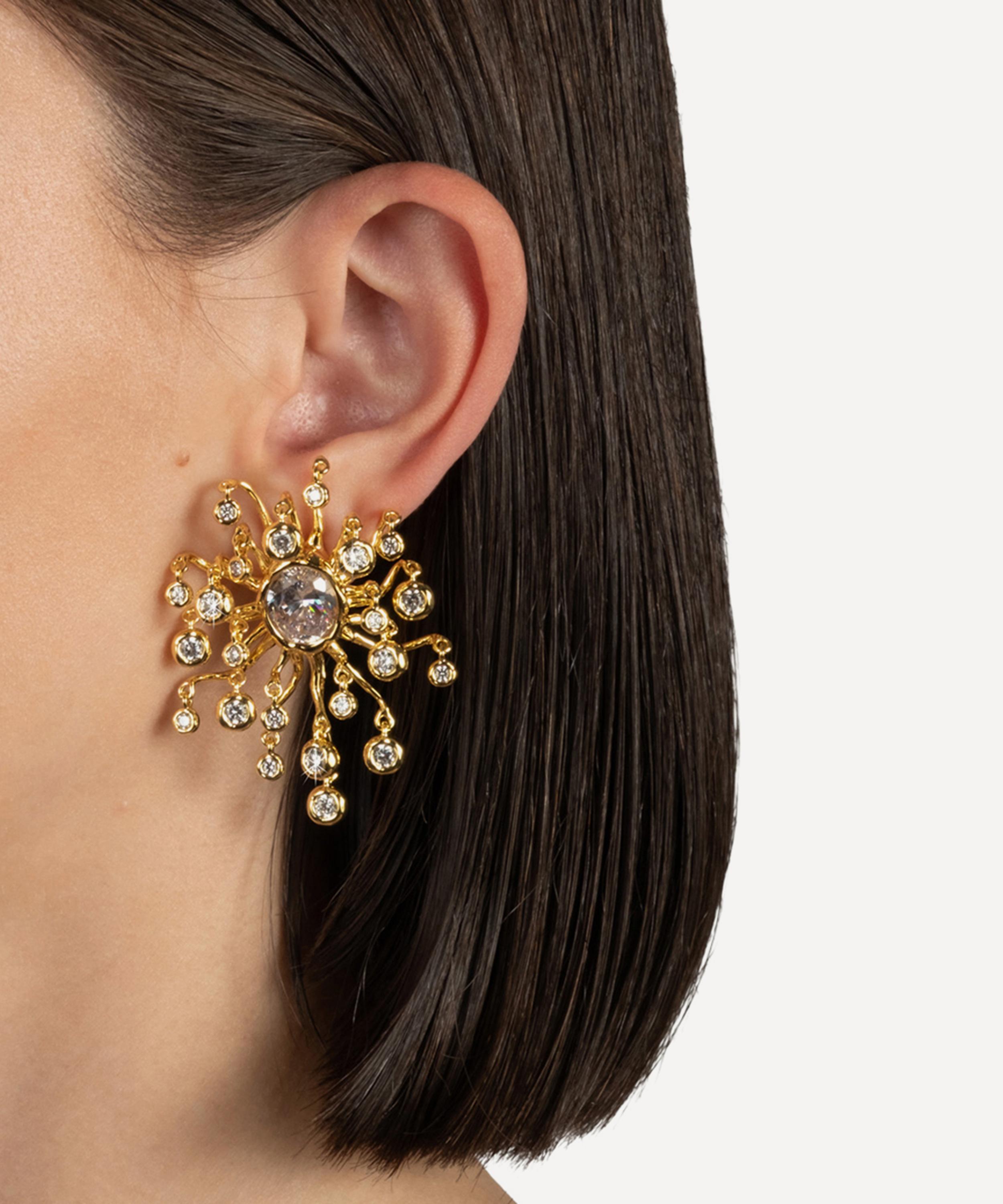 Alexis Bittar - 14ct Gold-Plated Asterales Moving Clip Earrings image number 1