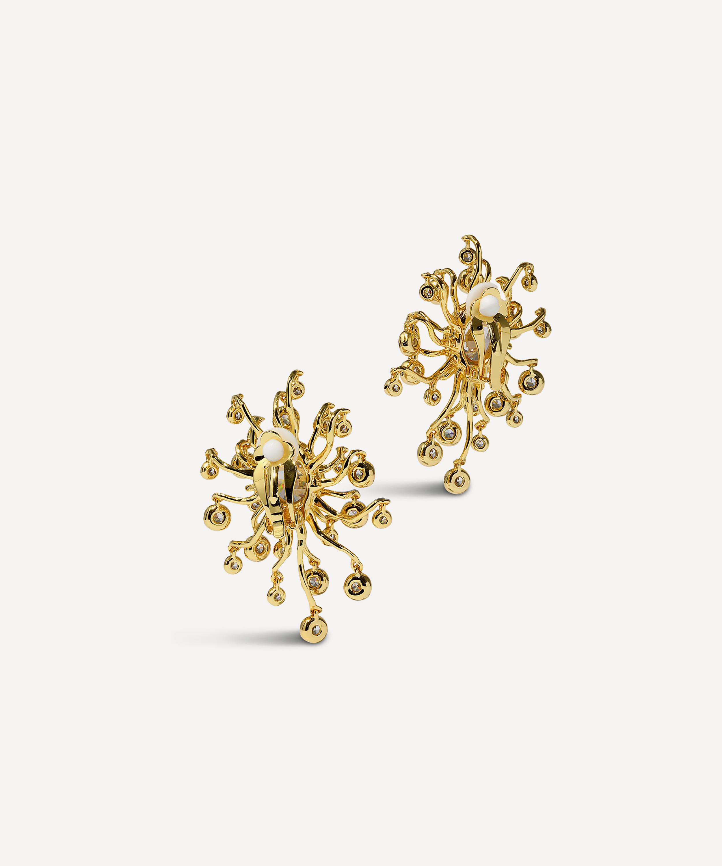 Alexis Bittar - 14ct Gold-Plated Asterales Moving Clip Earrings image number 2