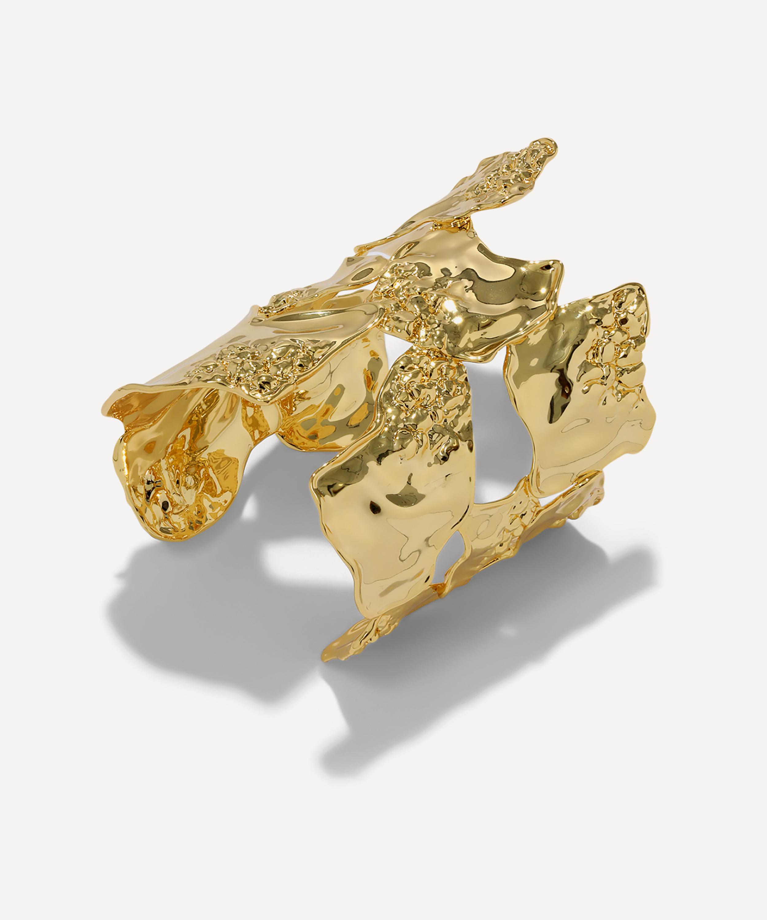 Alexis Bittar - 14ct Gold-Plated Brut Island Cuff Bracelet