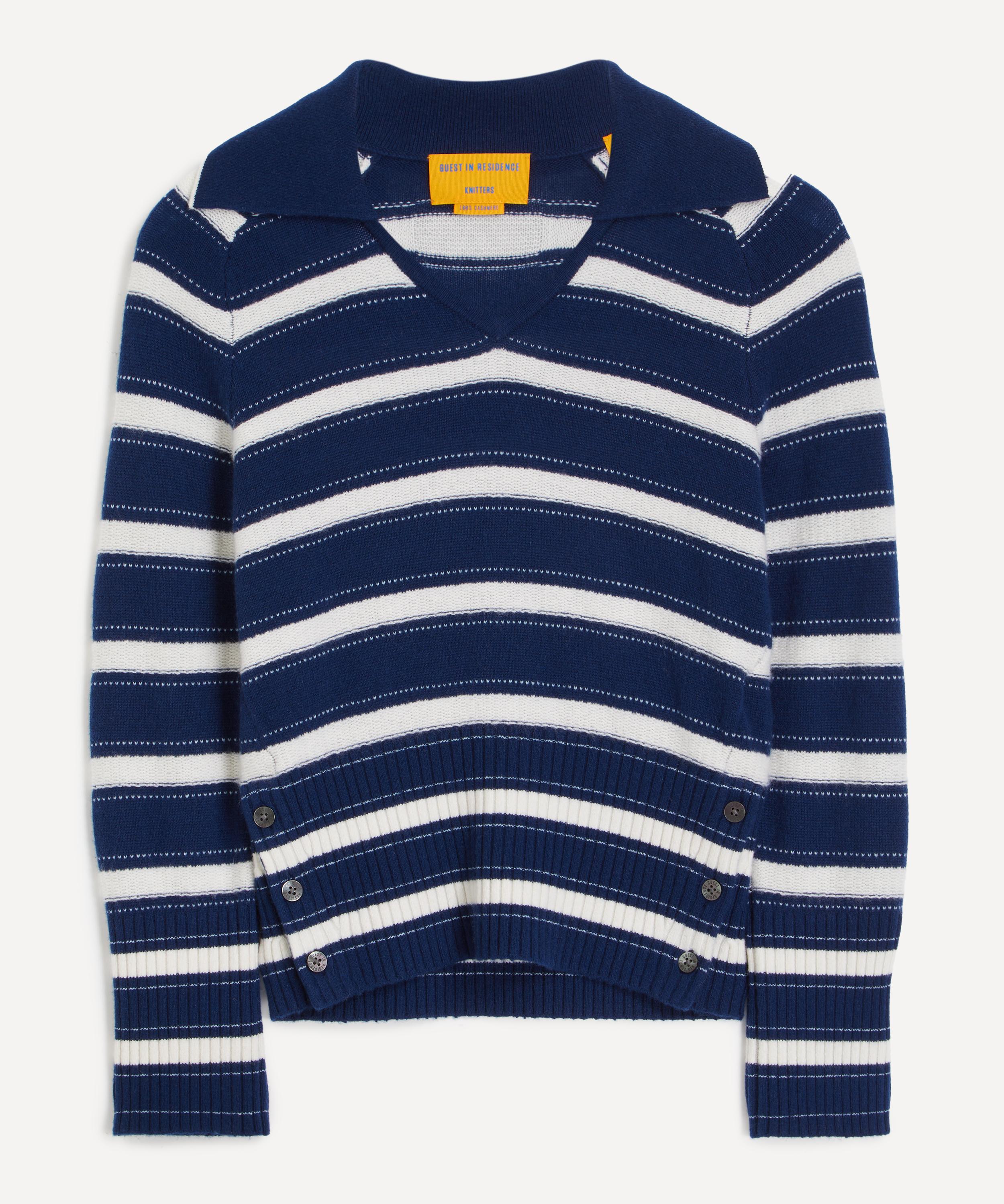 Guest In Residence - Port Stripe Cashmere Polo