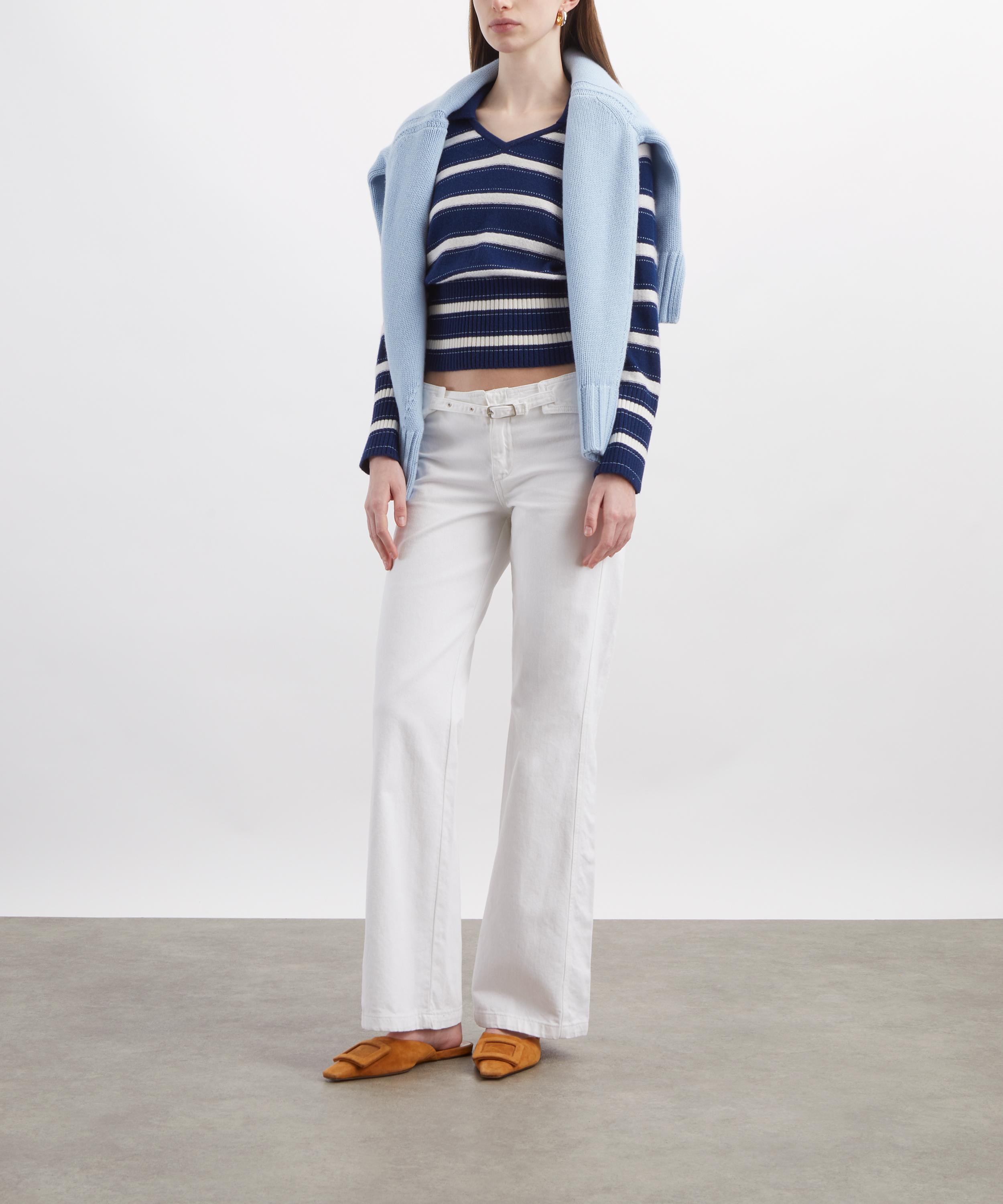 Guest In Residence - Port Stripe Cashmere Polo image number 1