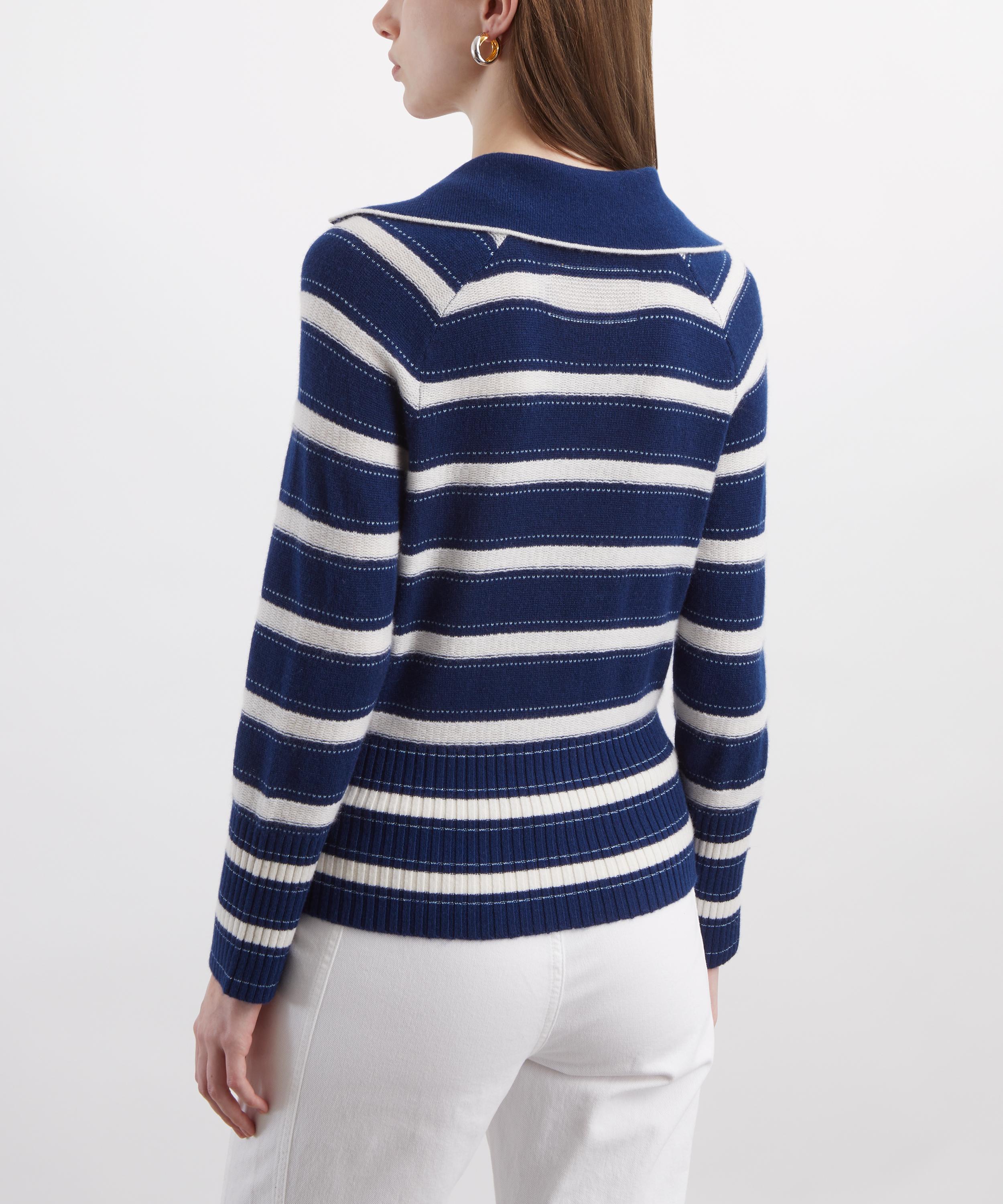 Guest In Residence - Port Stripe Cashmere Polo image number 3