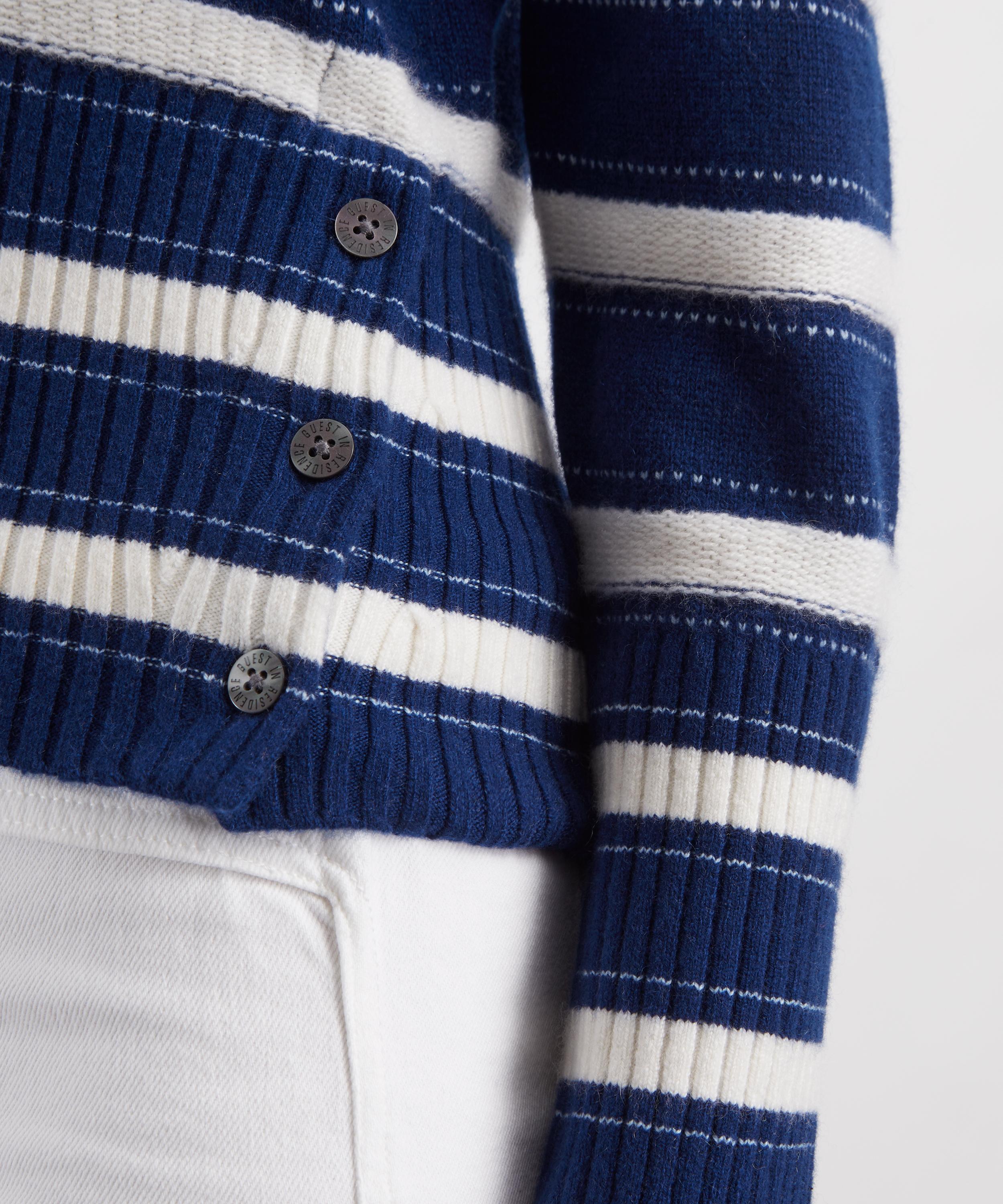 Guest In Residence - Port Stripe Cashmere Polo image number 4