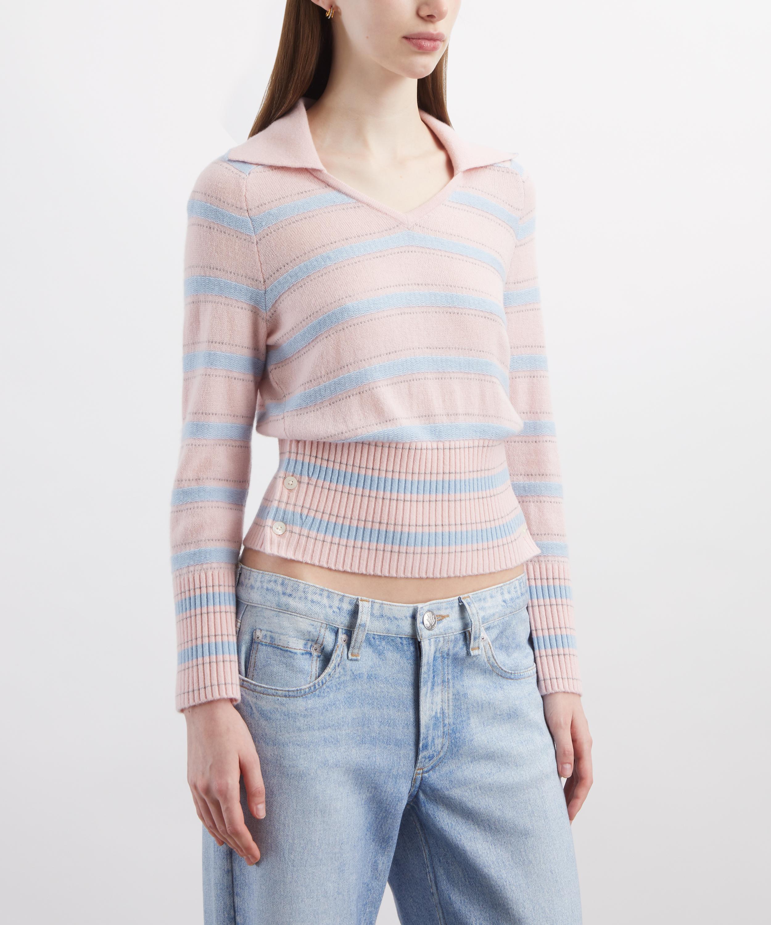 Guest In Residence - Port Stripe Cashmere Polo image number 2