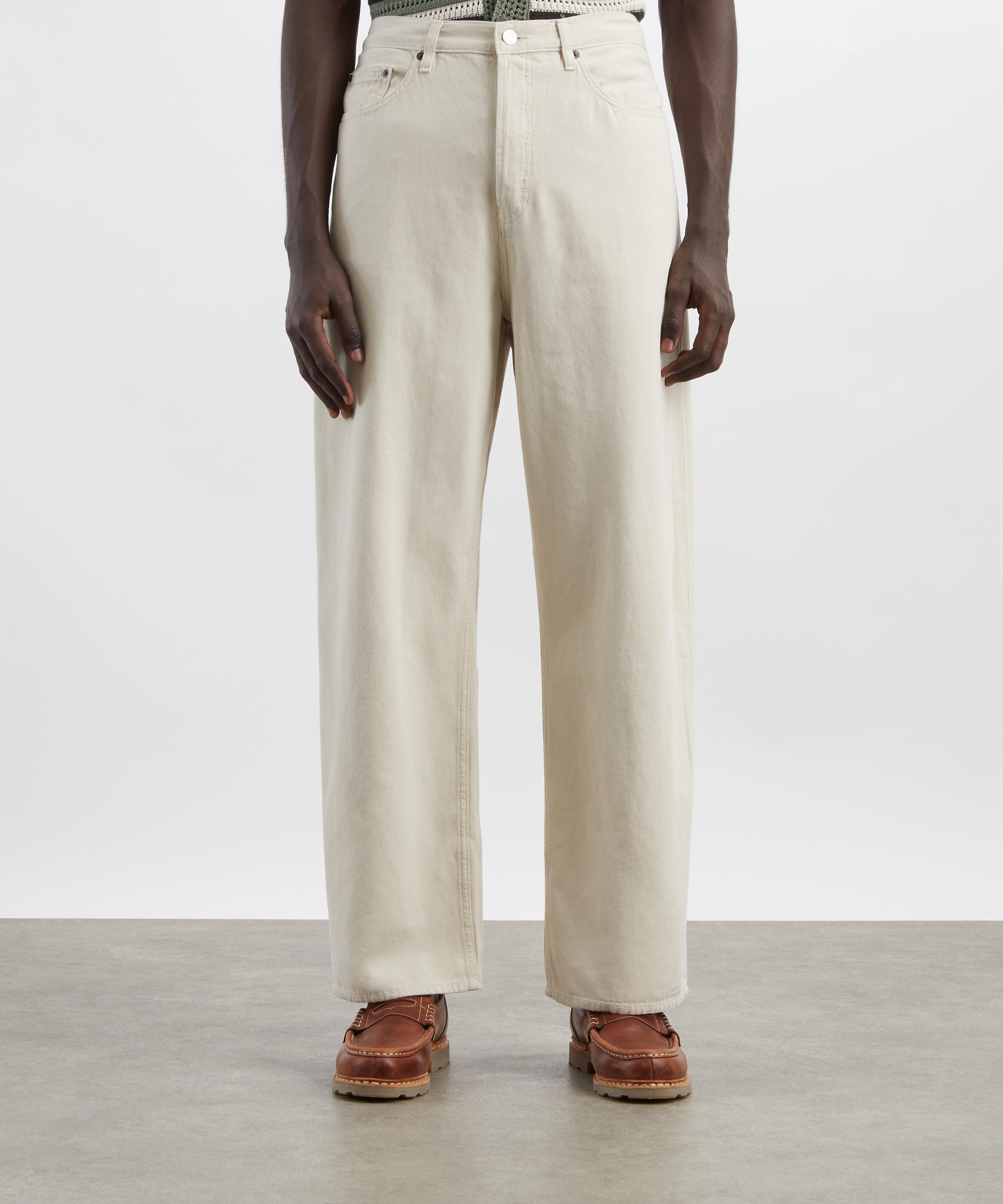 Frame - Baggy Jeans in Off White image number 2