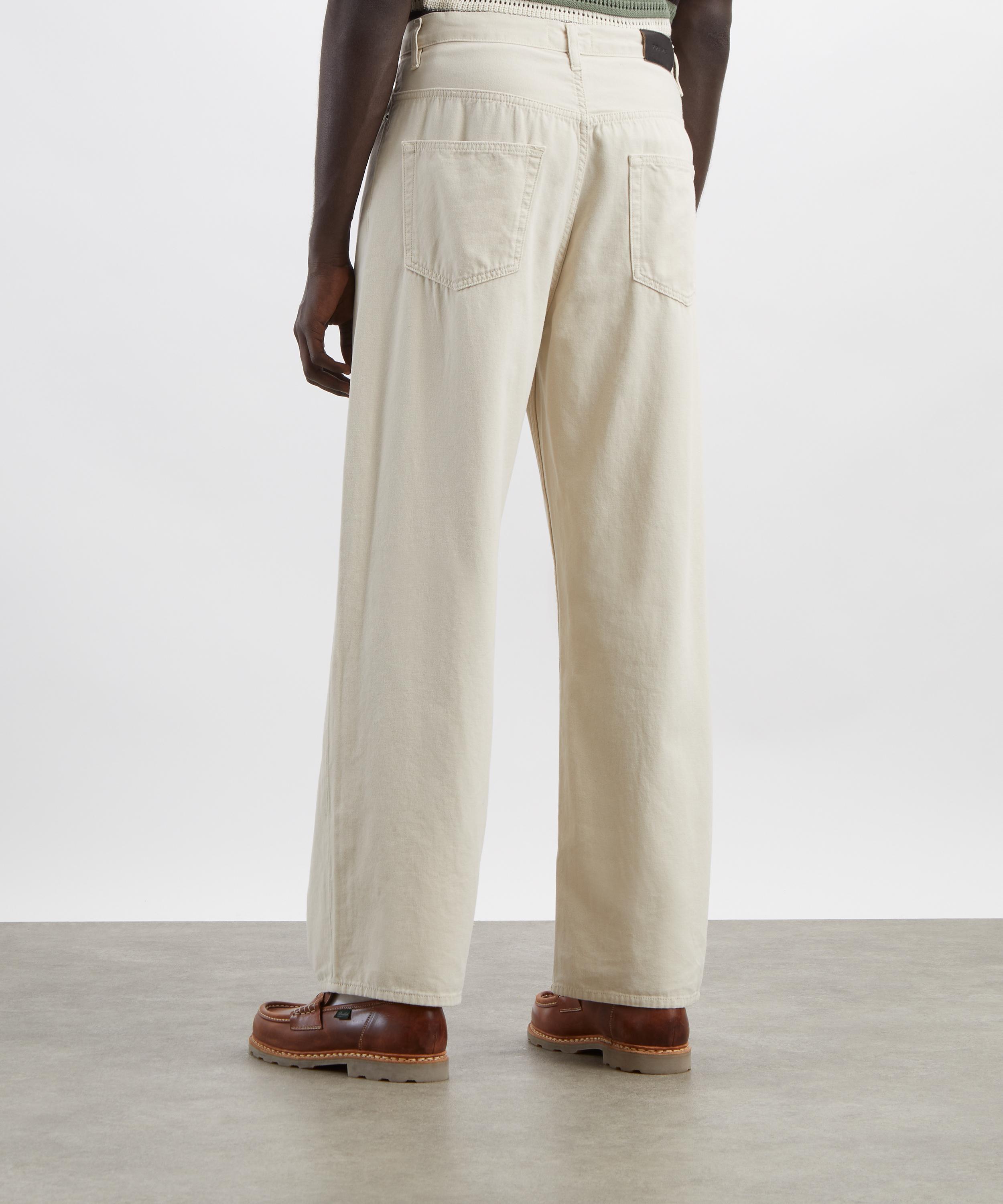 Frame - Baggy Jeans in Off White image number 3