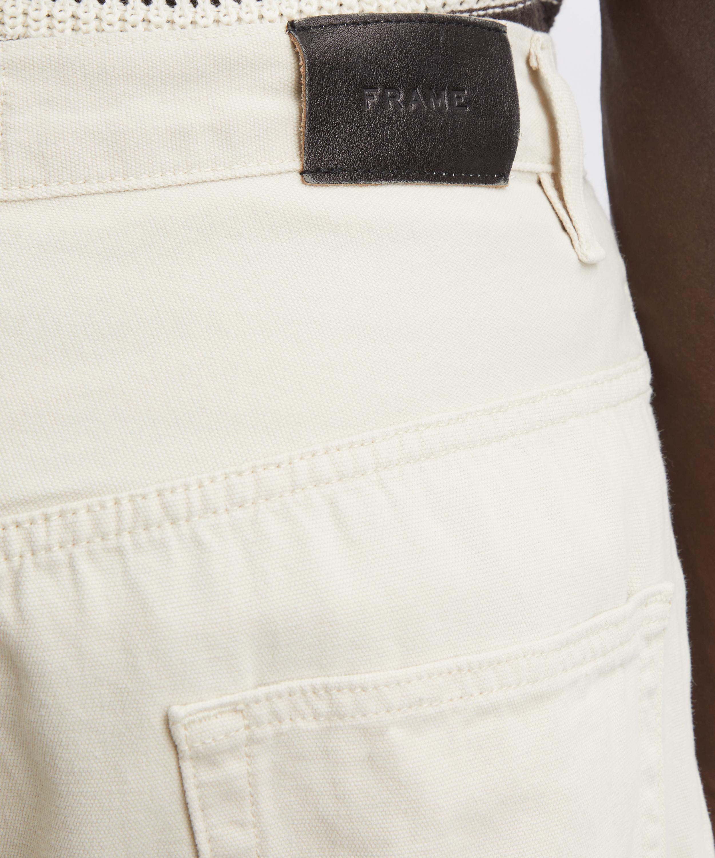 Frame - Baggy Jeans in Off White image number 4