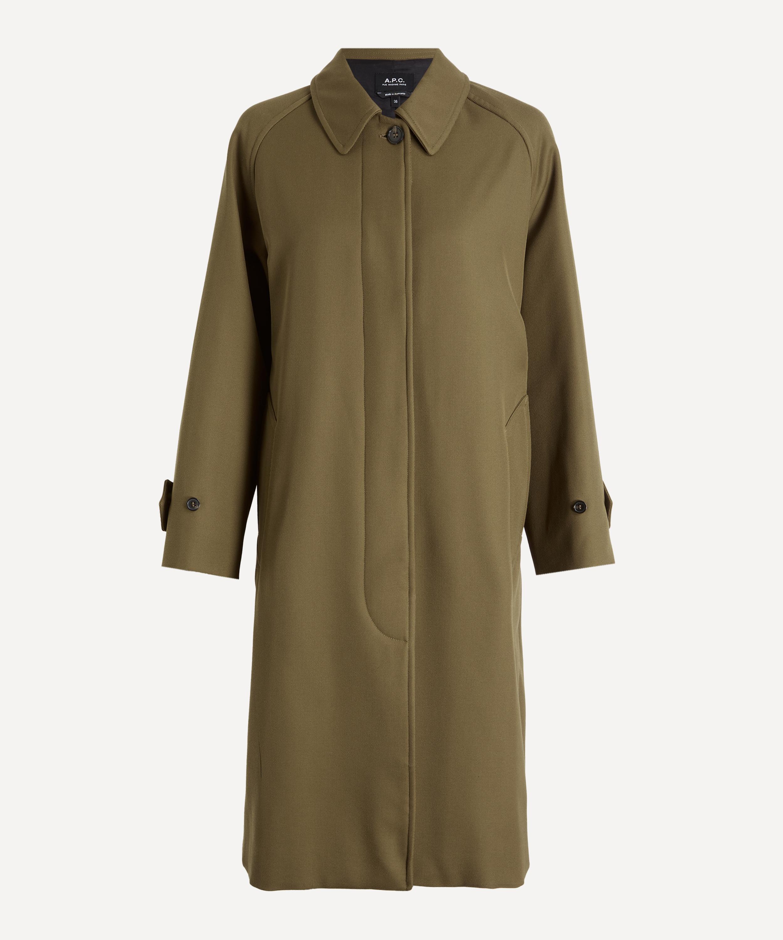 A.P.C. - Khaki Water-Repellent Wool Mac
