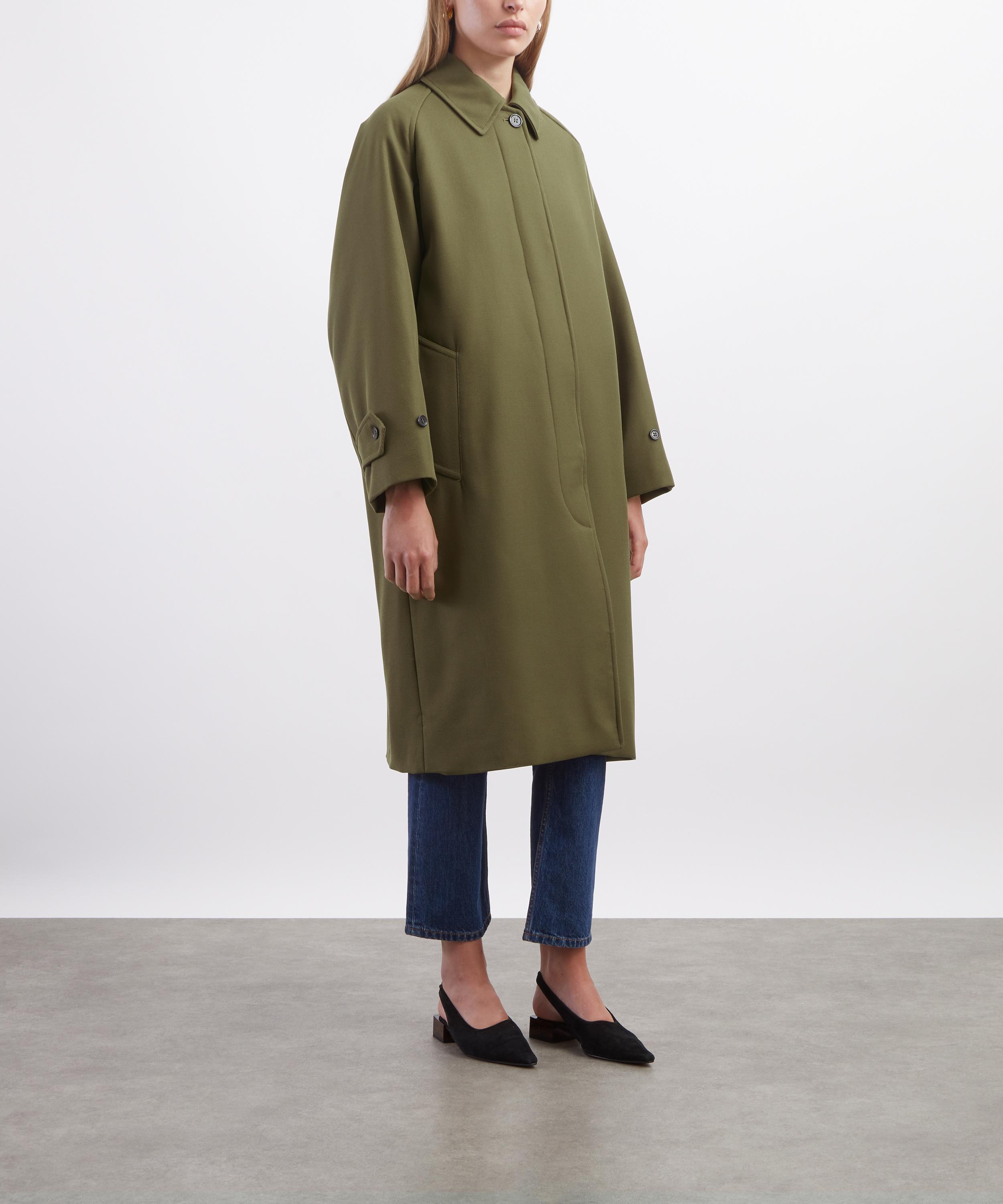A.P.C. - Khaki Water-Repellent Wool Mac image number 2