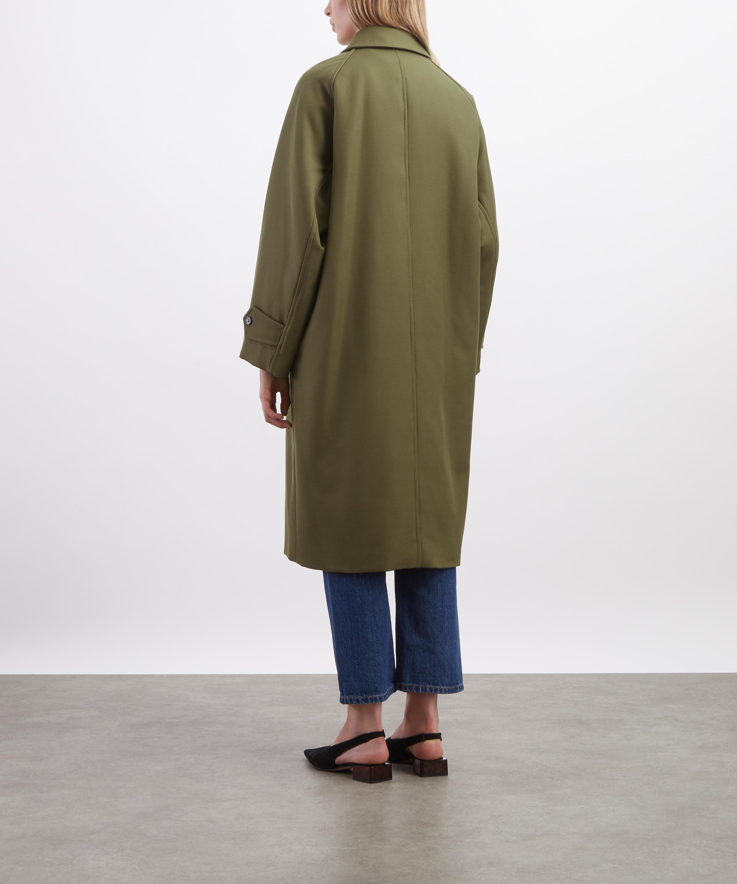 A.P.C. - Khaki Water-Repellent Wool Mac image number 3