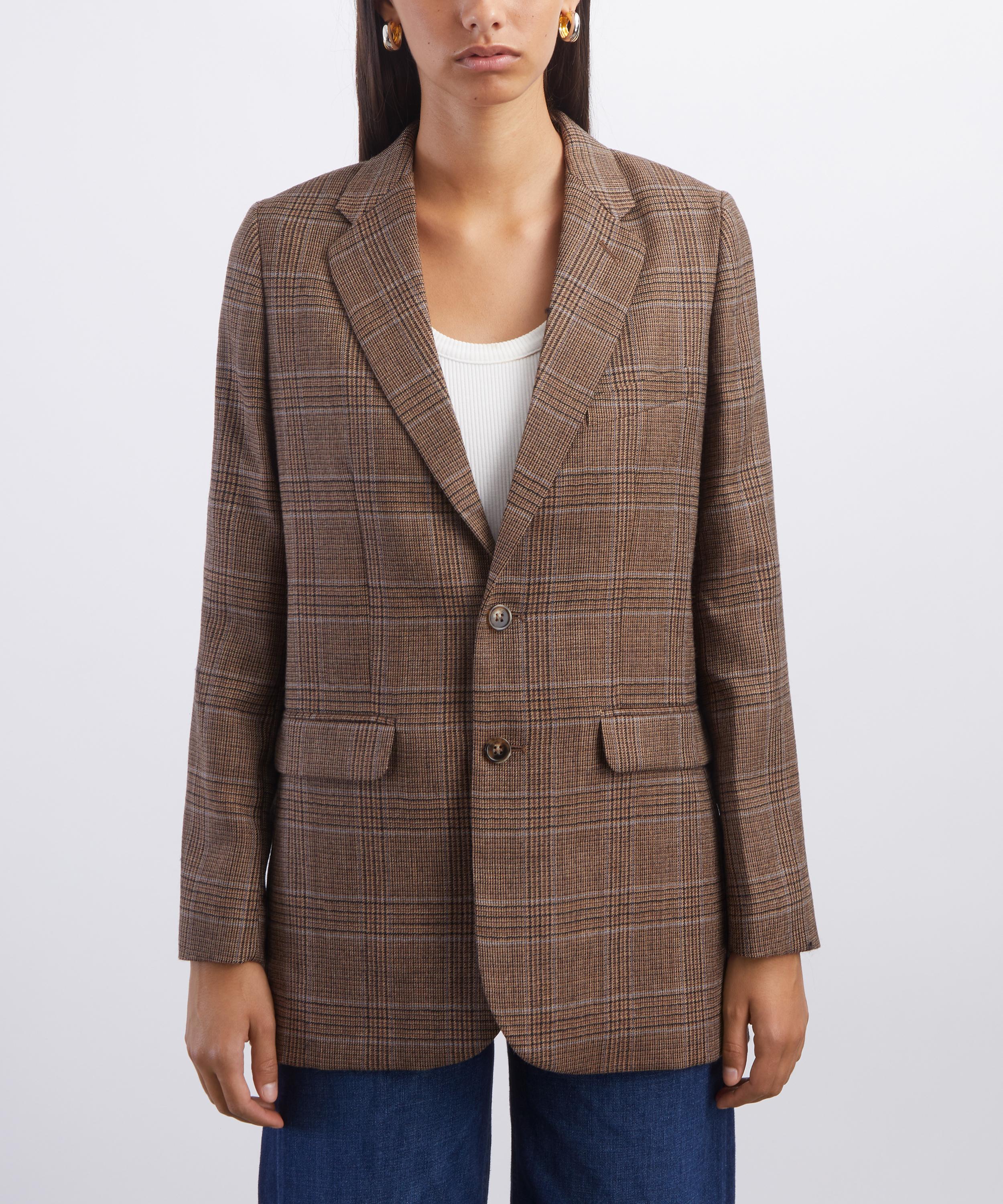 A.P.C. - Brown Check Wool Jacket image number 2